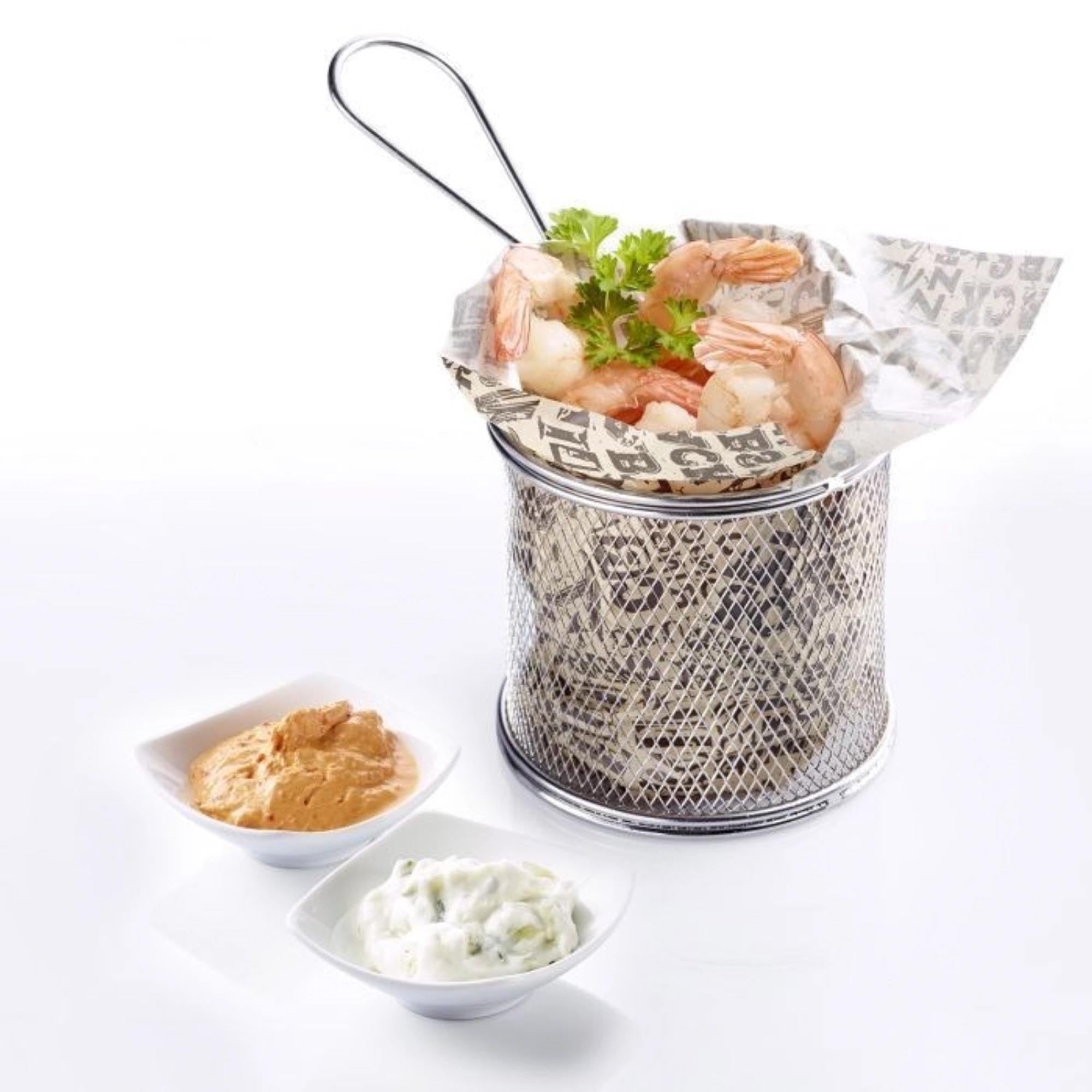Rundes Servierkörbchen von Westmark, ideal für Tapas und Snacks, 9x13cm, stilvolles Design für gesellige Anlässe.