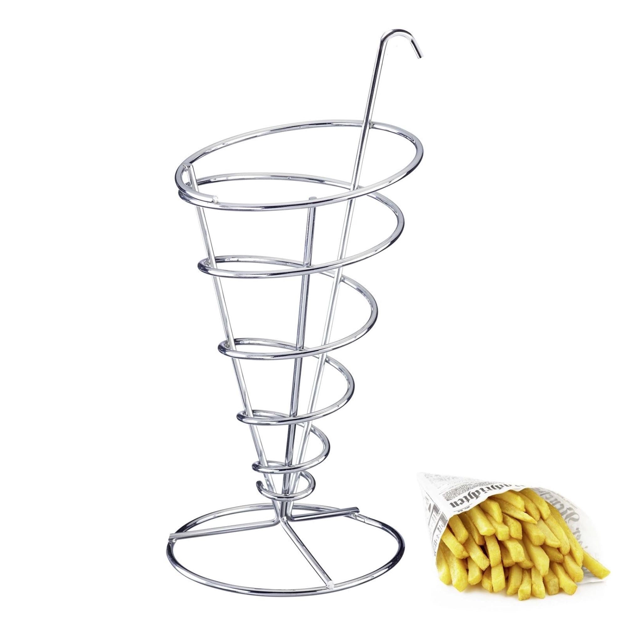 Pommes-frites Ständer Tapas u. Friends, D12 x 21cm, sb in Silber präsentiert im Onlineshop von KAQTU Design AG. Küchenhelfer ist von Westmark