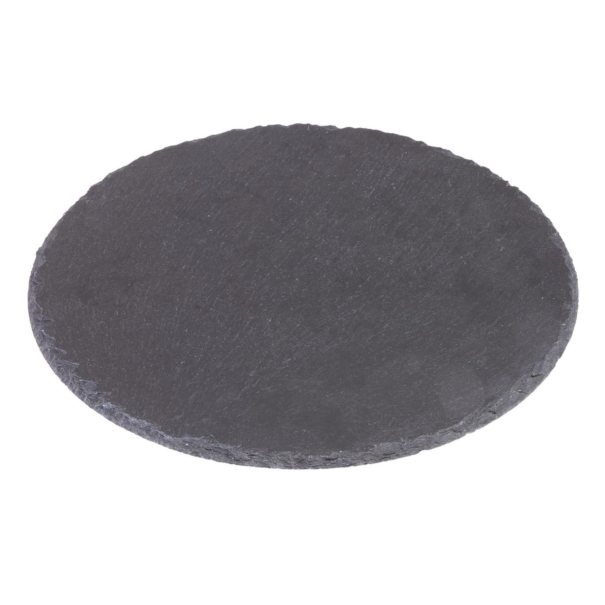 Naturschieferplatte Tapas u. Friends, rund, D30cm, sb in Schwarz präsentiert im Onlineshop von KAQTU Design AG. Platte ist von Westmark