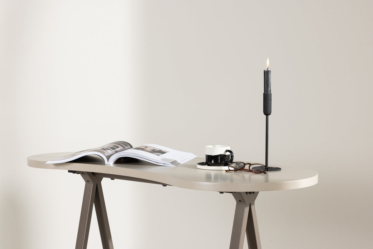 Holmestrand Tisch in Dunkelbraun/ Hellbraun präsentiert im Onlineshop von KAQTU Design AG. Schreibtisch ist von Venture Home
