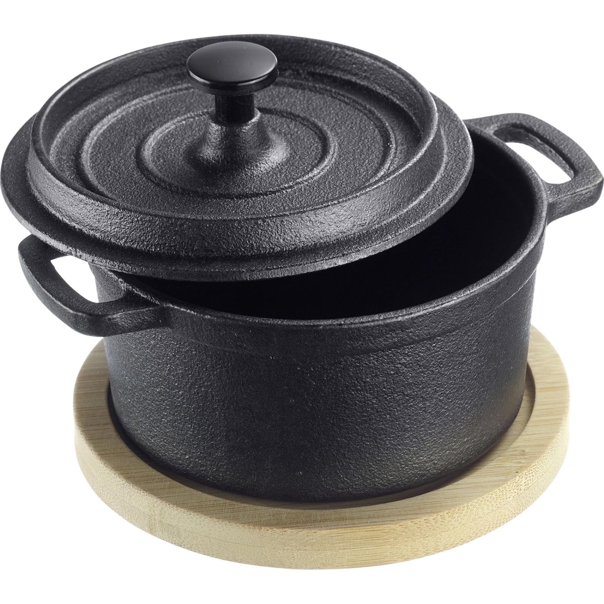 Eleganter 250ml Gusseisentopf mit Deckel von Westmark, ideal für Tapas und Beilagen, robust und stilvoll für Ihre Küche.