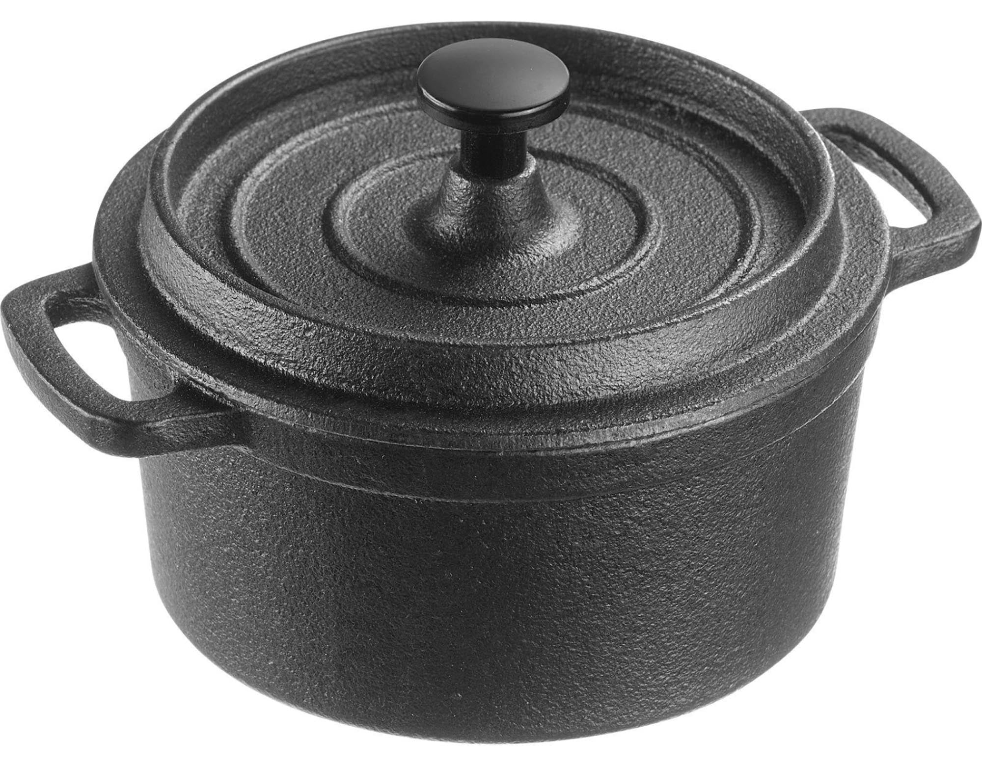 Gusseiserner Topf mit Deckel Tapas und Friends, 250ml in Schwarz präsentiert im Onlineshop von KAQTU Design AG. Pfanne/Topf ist von Westmark