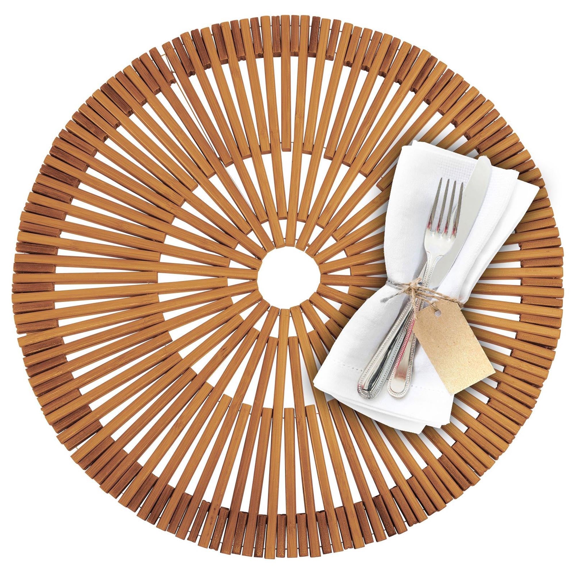 Rundes Bambus Tischset Rondo von Westmark, Ø 38 cm, stilvoll und nachhaltig, ideal für den Esstisch, EAN 4004094701474.