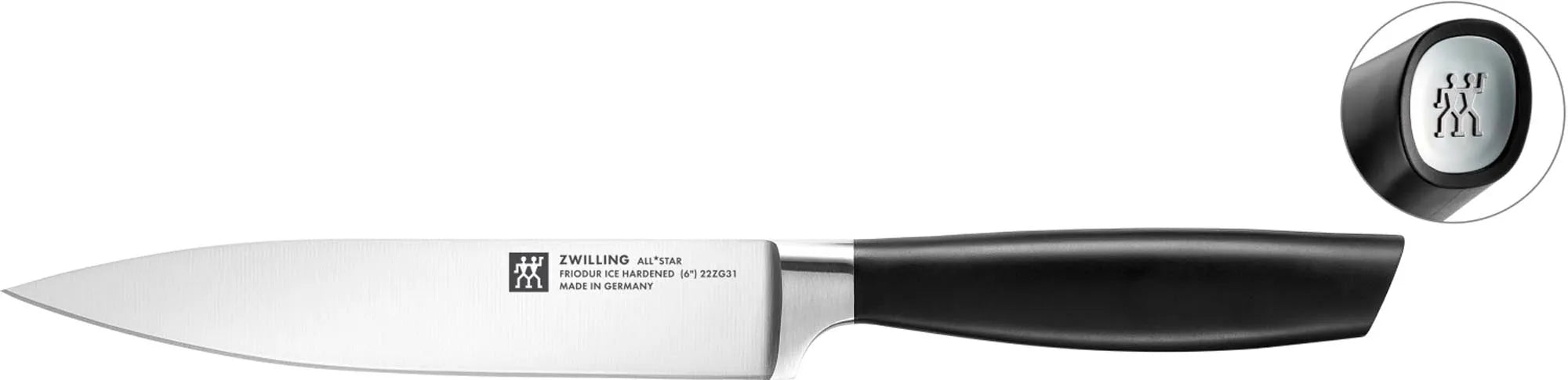 All Star Tranchiermesser 160 in Schwarz präsentiert im Onlineshop von KAQTU Design AG. Küchenmesser ist von Zwilling Kitchen