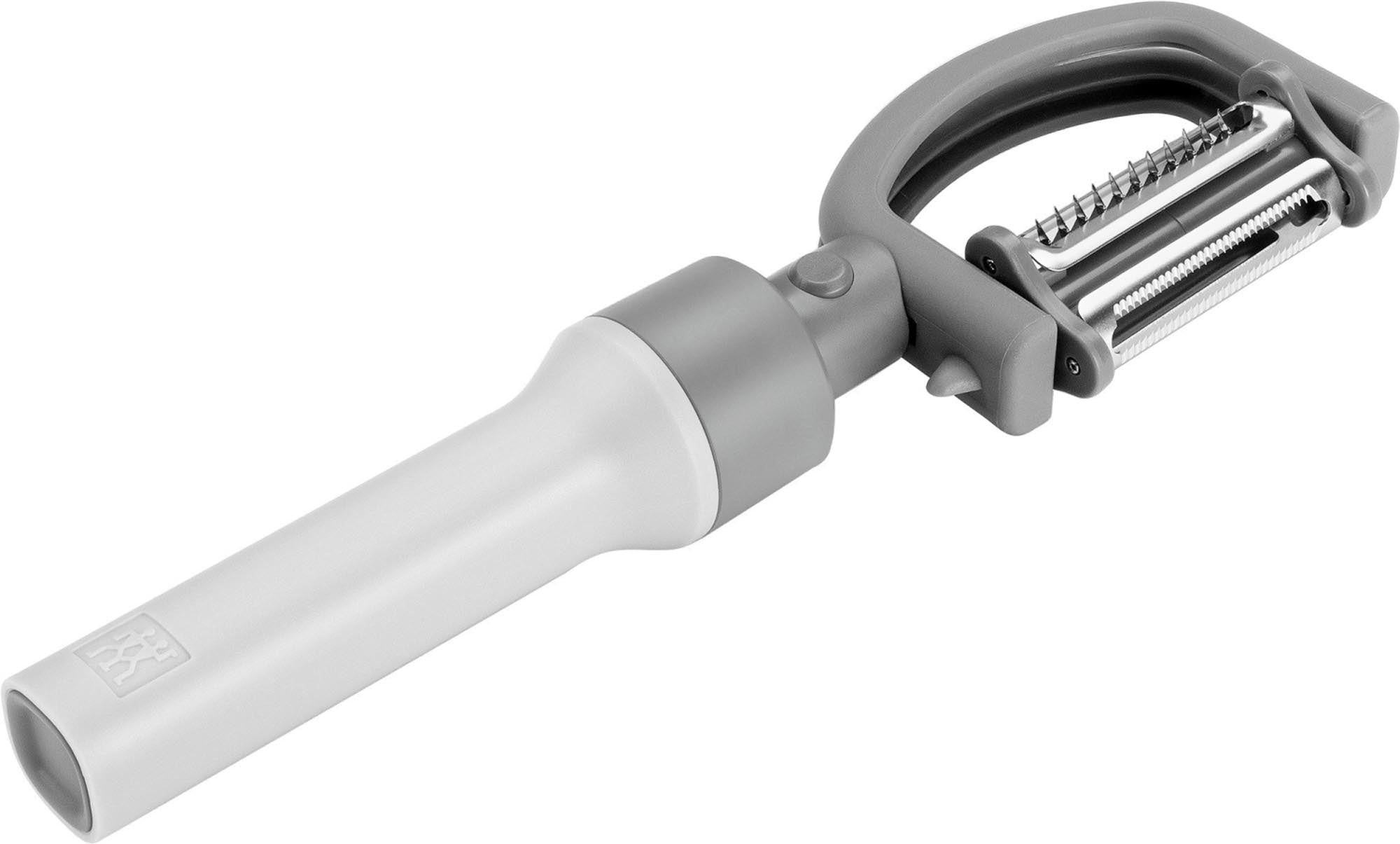 Entdecken Sie den Zwilling Z-Cut 5-in-1 Schäler – Ihr multifunktionales Küchenwerkzeug für schnelles und einfaches Schälen, Schneiden und Dekorieren.