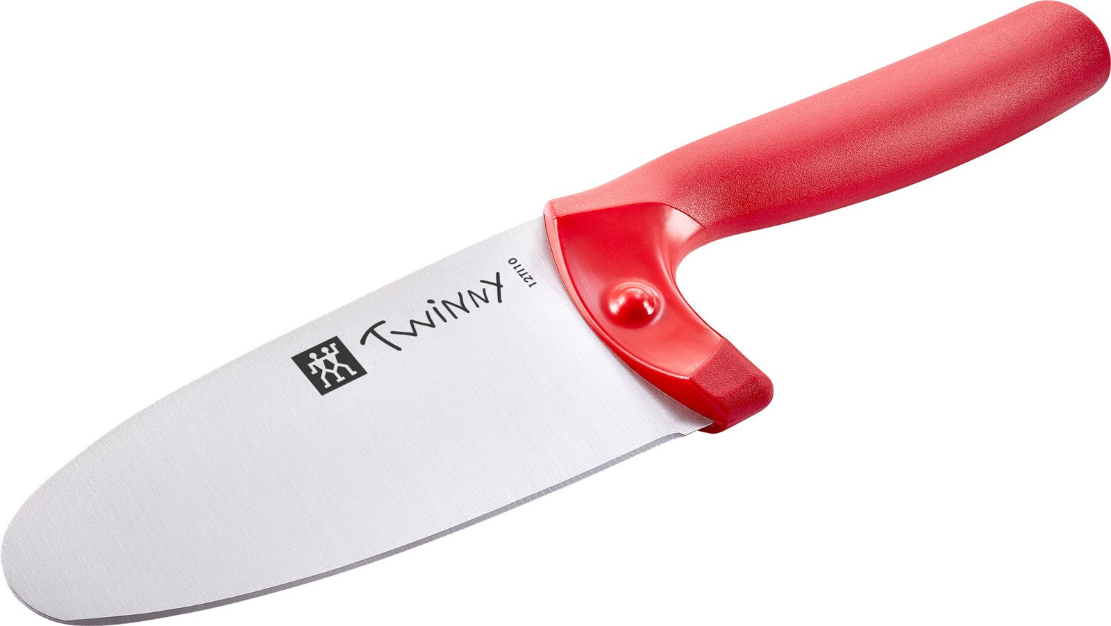 Das Zwilling Twinny Kinderkochmesser, 10 cm, in Rot, bietet Sicherheit und Spaß beim Kochen für Kinder dank ergonomischem Design.