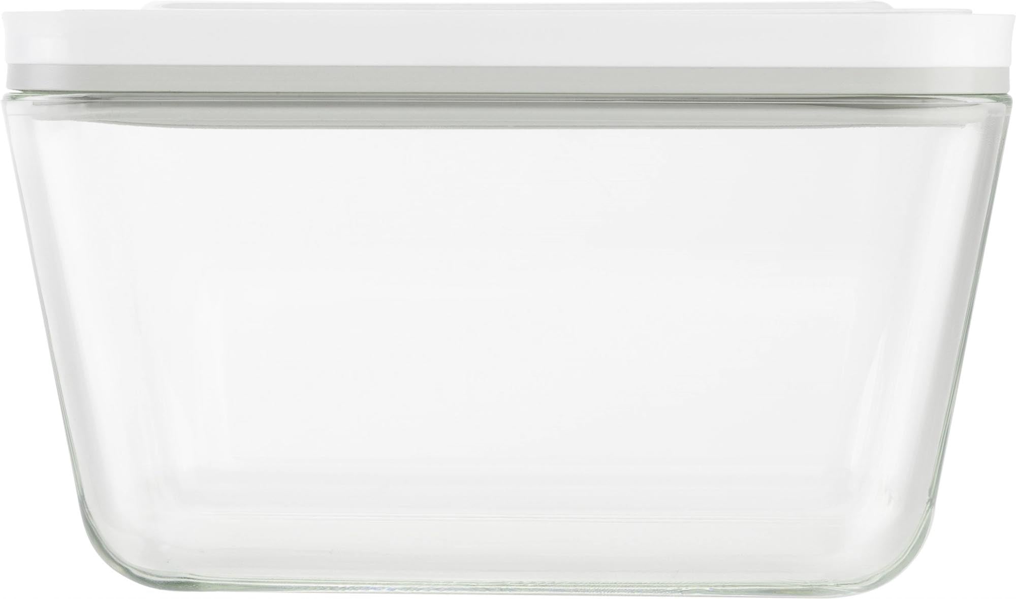 Hochwertige Vakuumbox aus Glas, 1.6 L, Maße 21.4x14.4x12.8 cm, ideal zur Frischhaltung von Lebensmitteln. Premiumqualität von Zwilling Kitchen.