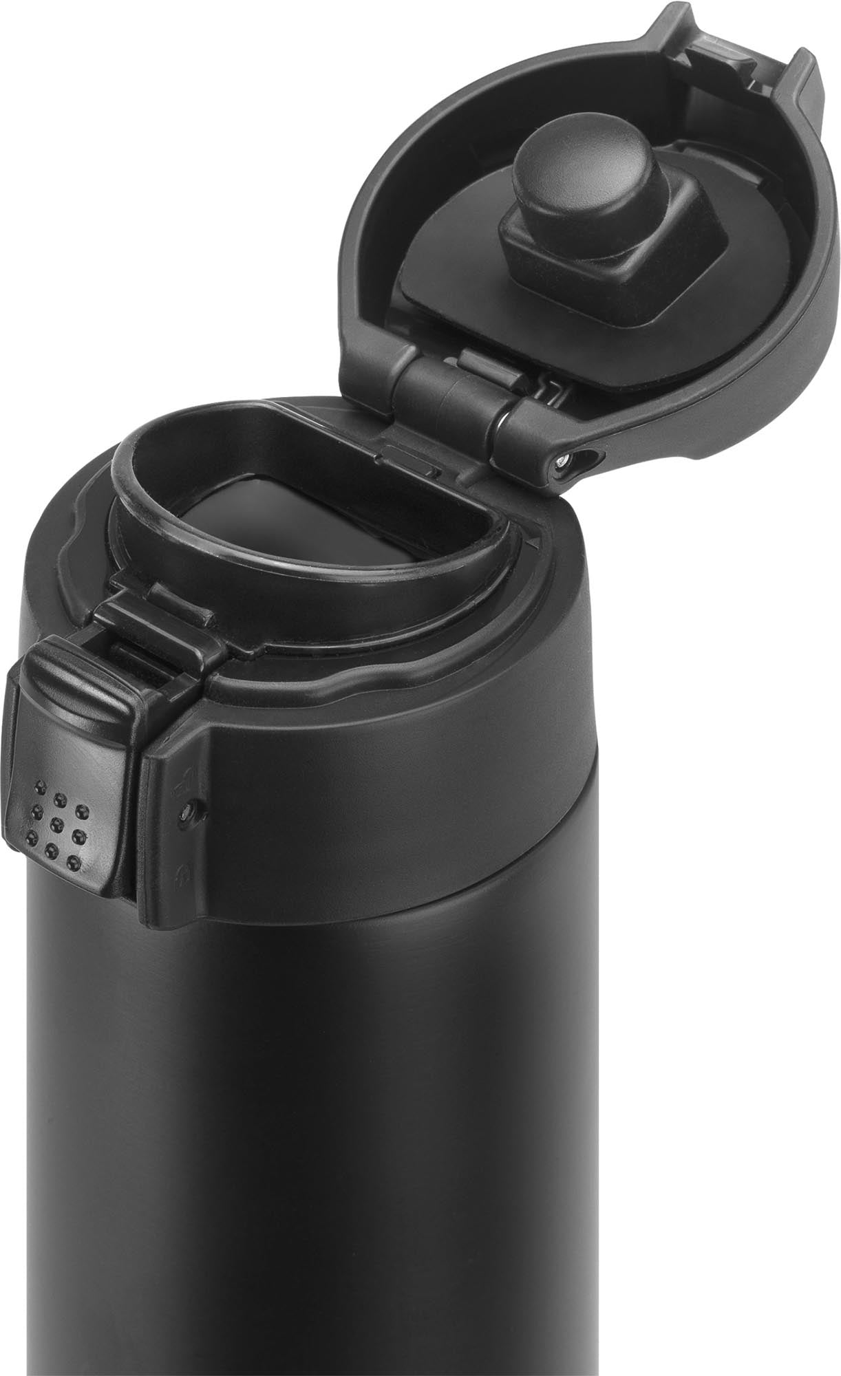 Zwilling Thermo Travel Mug 450 ml, edles Design in mattem Schwarz.