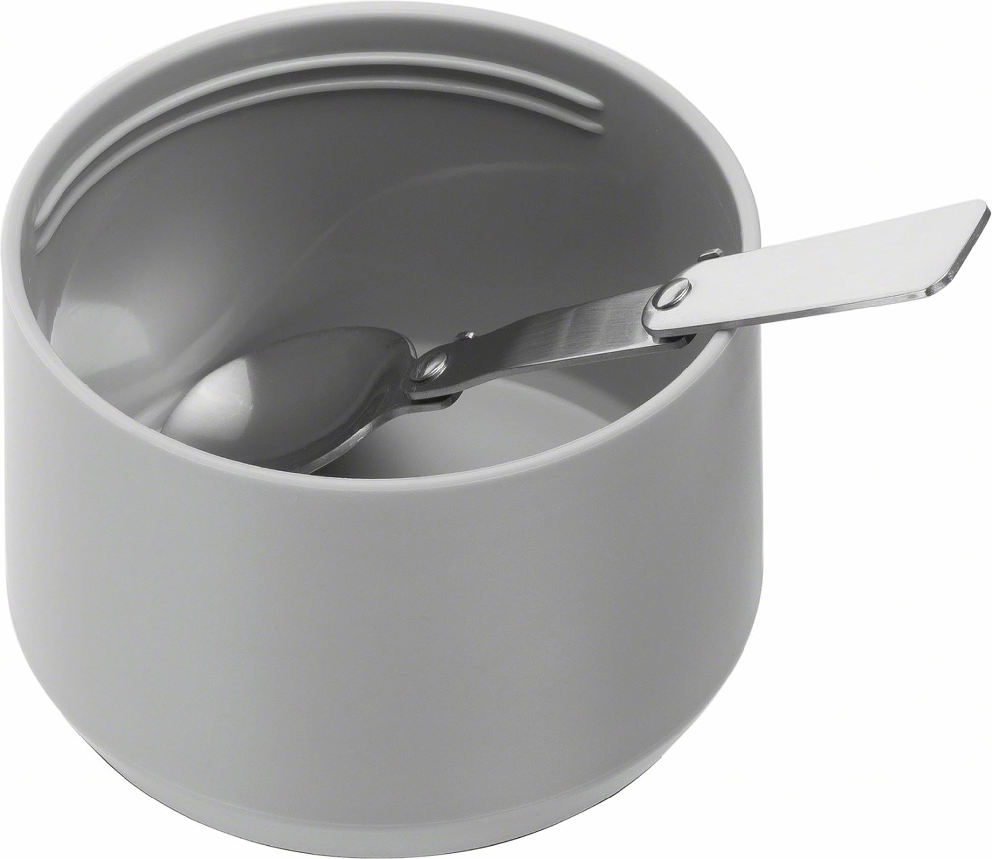 Der Zwilling Thermo Food Jar (700 ml) in elegantem Silber-Weiß bietet optimale Isolierung für warme und kalte Speisen – ideal für jede Gelegenheit!