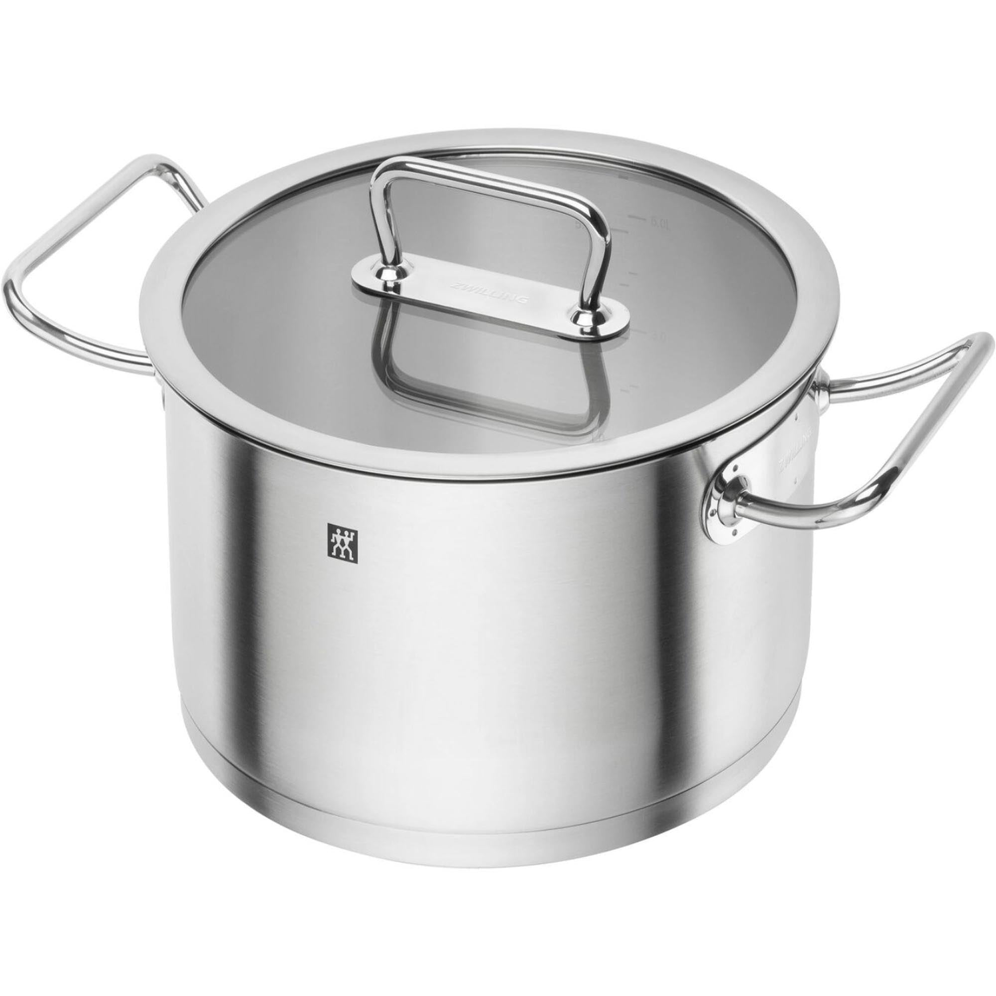 ZWILLING Pro Kochtopf, 24 cm in Silber präsentiert im Onlineshop von KAQTU Design AG. Pfanne/Topf ist von Zwilling Kitchen