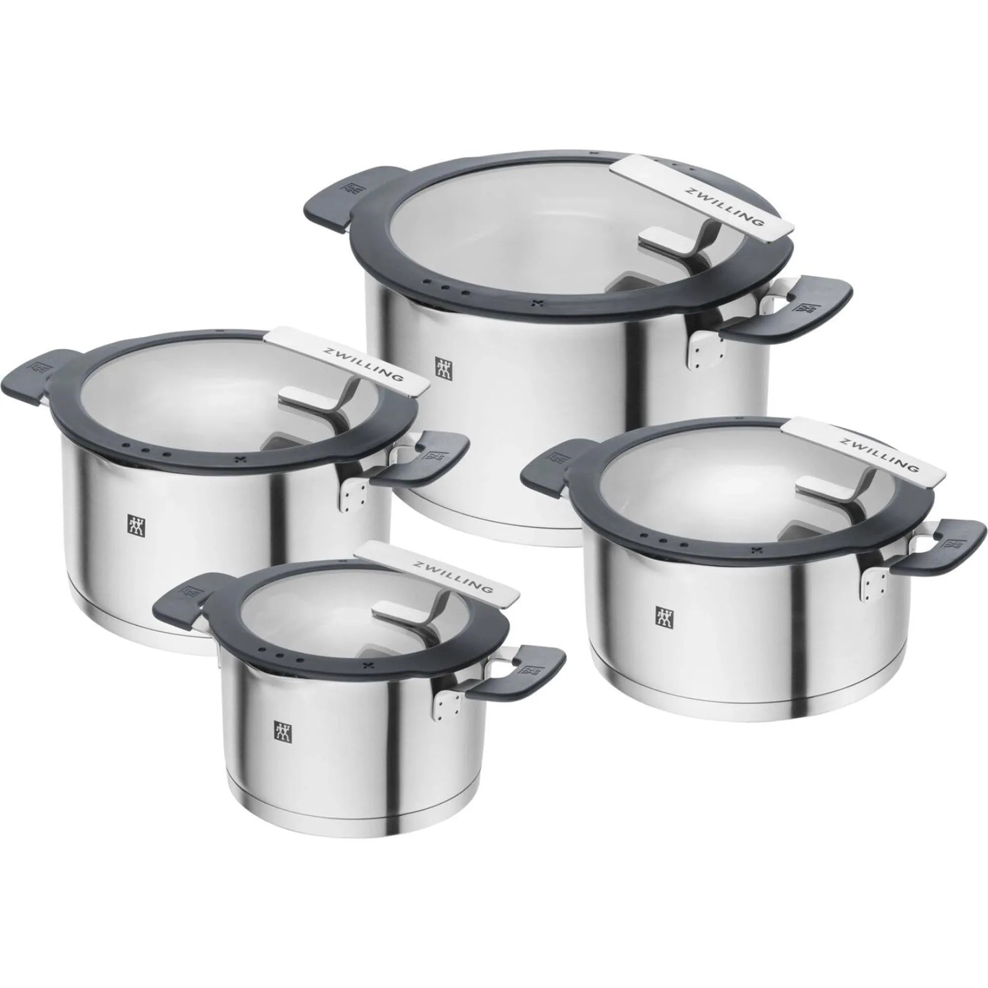 Zwilling Simplify Kochgeschirr-Set 4tlg. in Silber präsentiert im Onlineshop von KAQTU Design AG. Pfanne/Topf ist von Zwilling Kitchen