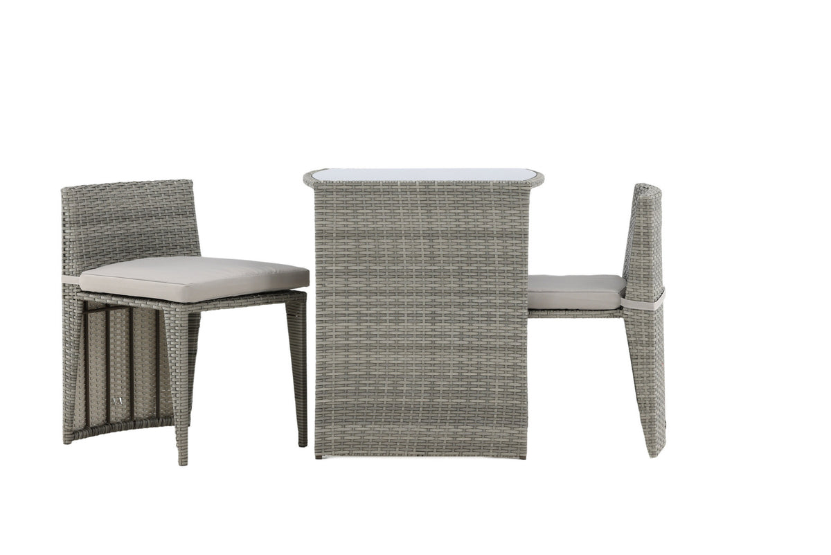 Savanna Café Outdoorset 66cm/2St. in Grau präsentiert im Onlineshop von KAQTU Design AG. Gartentischset ist von Venture Home
