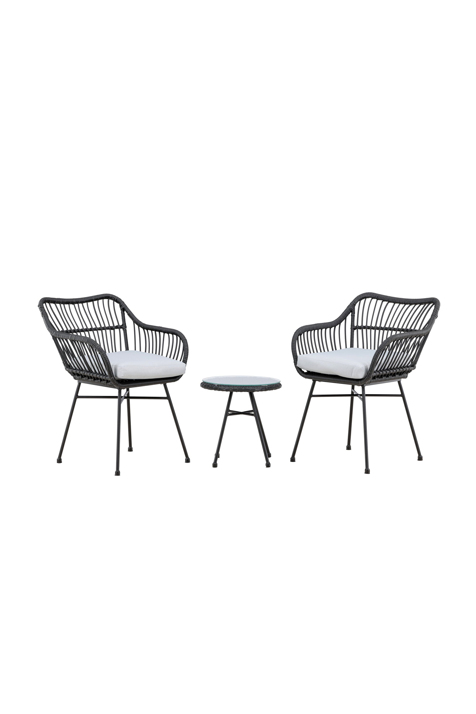 Viga Lounge Outdoorset ⌀40cm in Schwarz präsentiert im Onlineshop von KAQTU Design AG. Loungeset ist von Venture Home