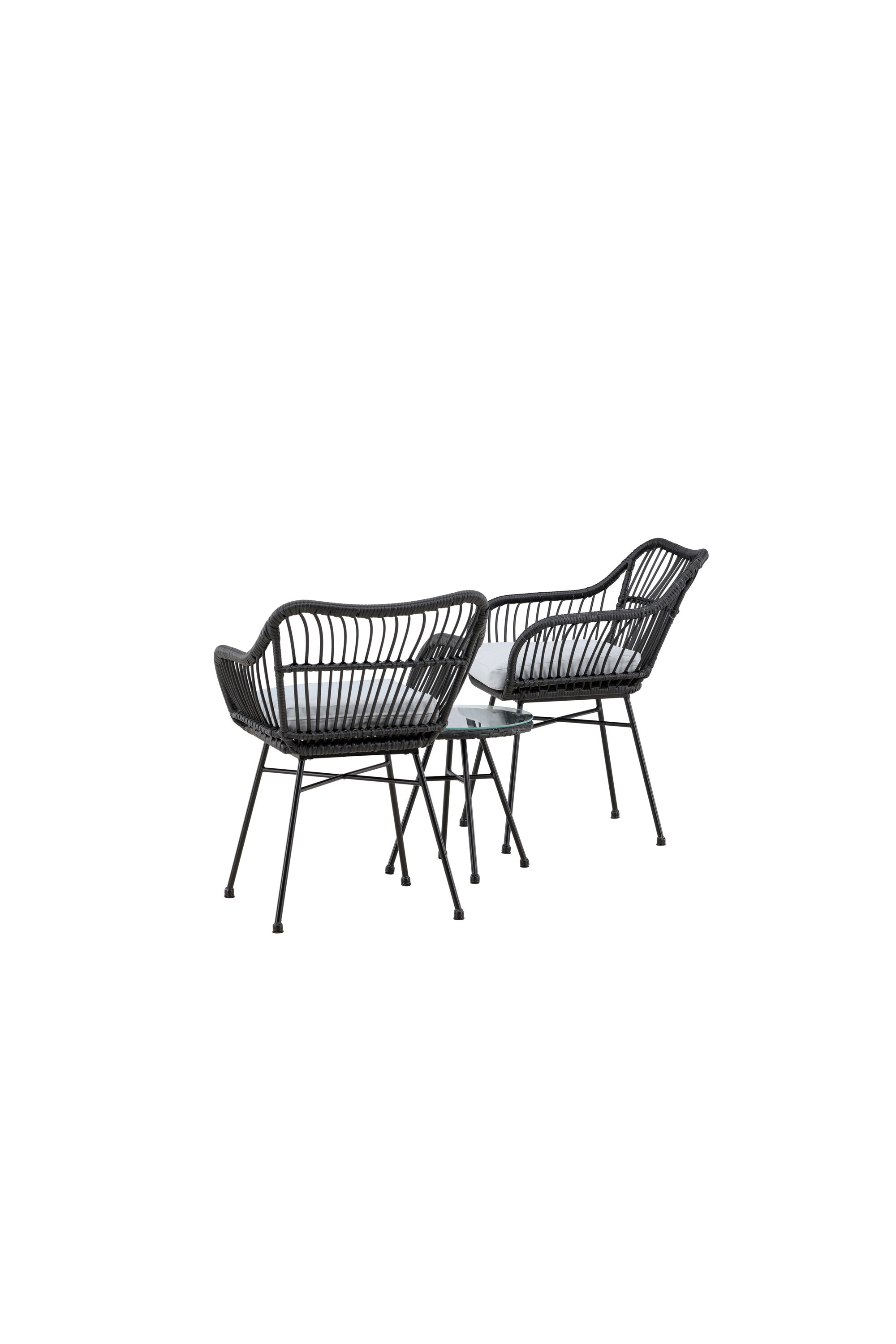 Viga Lounge Outdoorset ⌀40cm in Schwarz präsentiert im Onlineshop von KAQTU Design AG. Loungeset ist von Venture Home
