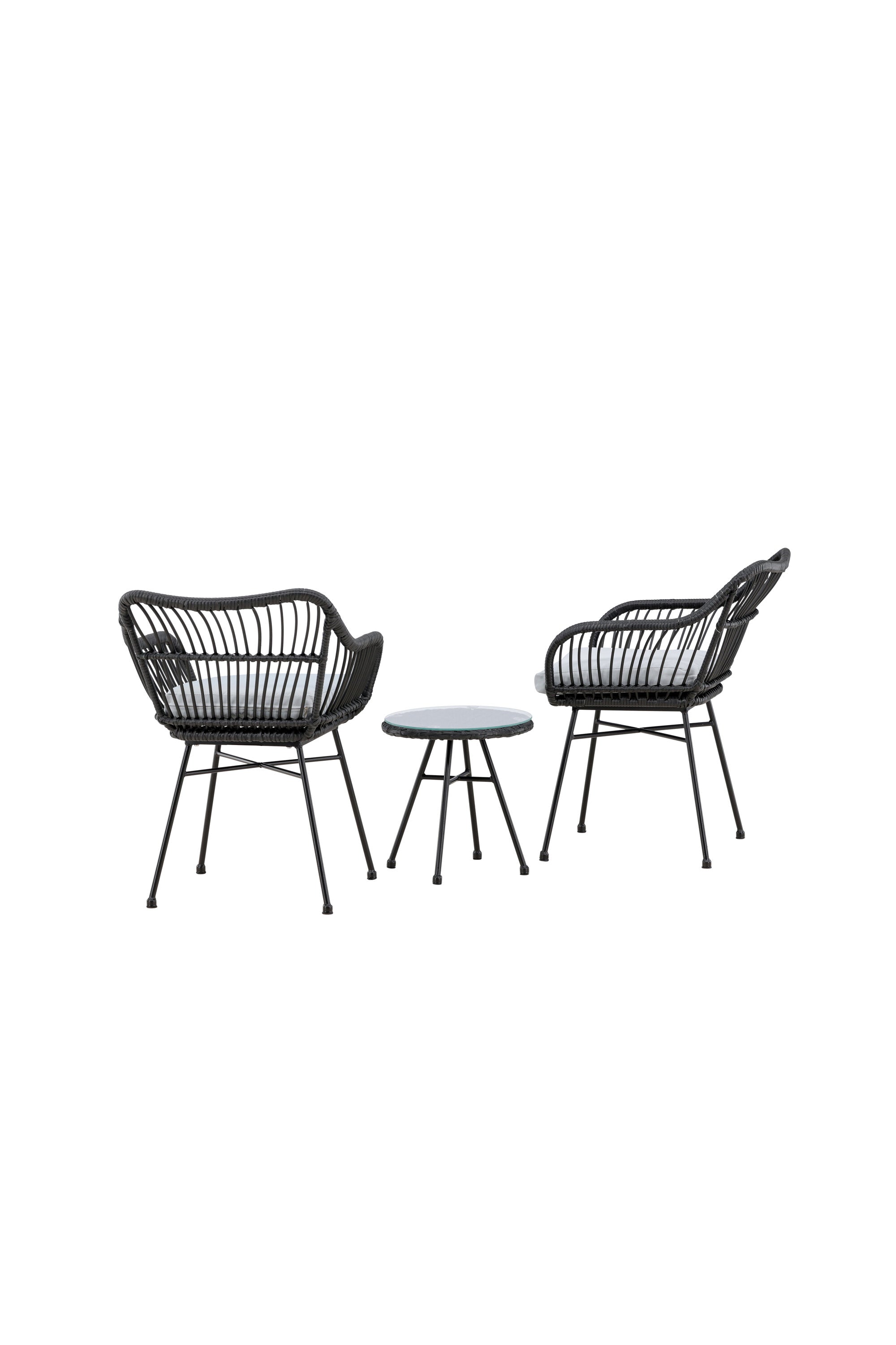 Viga Lounge Outdoorset ⌀40cm in Schwarz präsentiert im Onlineshop von KAQTU Design AG. Loungeset ist von Venture Home
