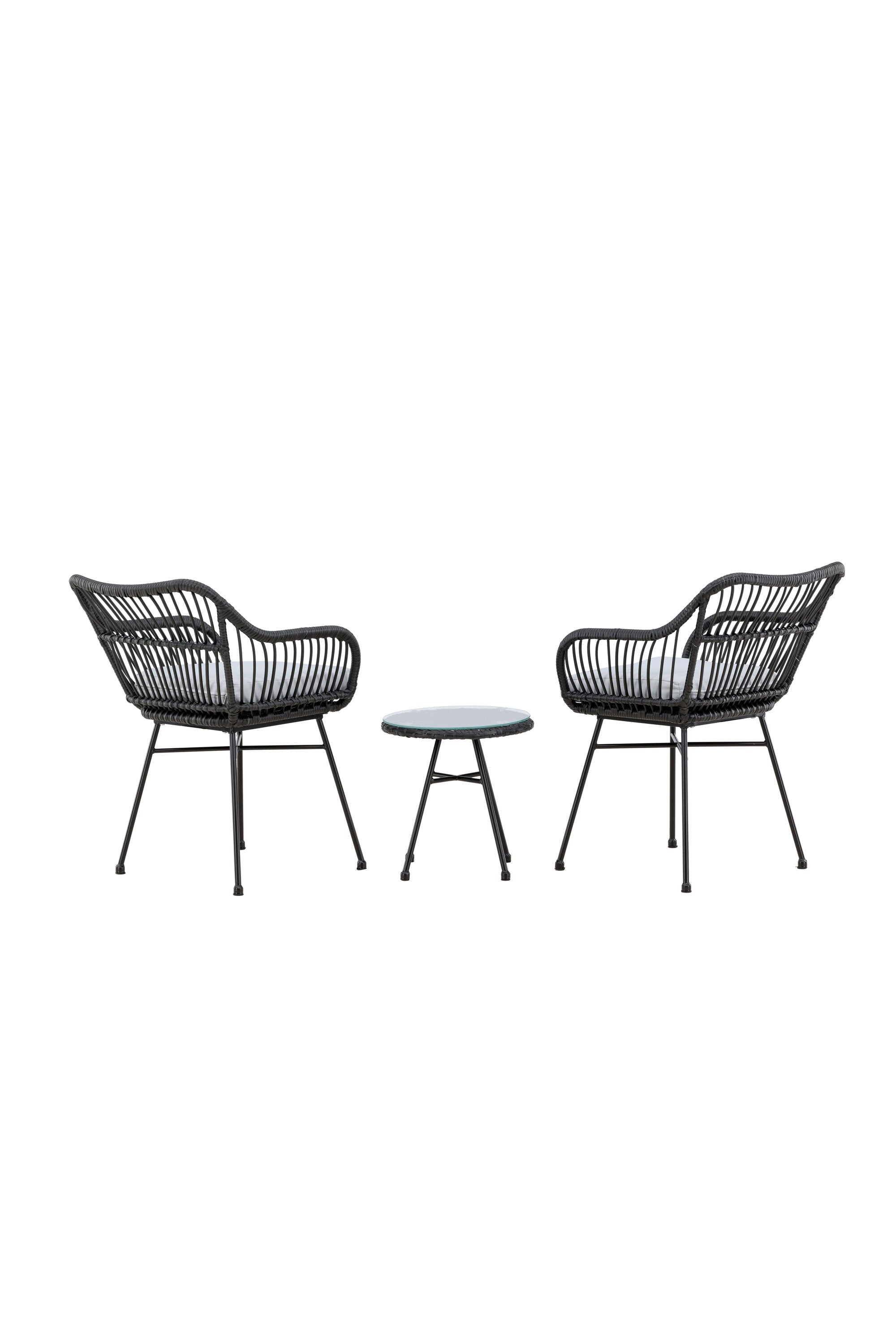 Viga Lounge Outdoorset ⌀40cm in Schwarz präsentiert im Onlineshop von KAQTU Design AG. Loungeset ist von Venture Home