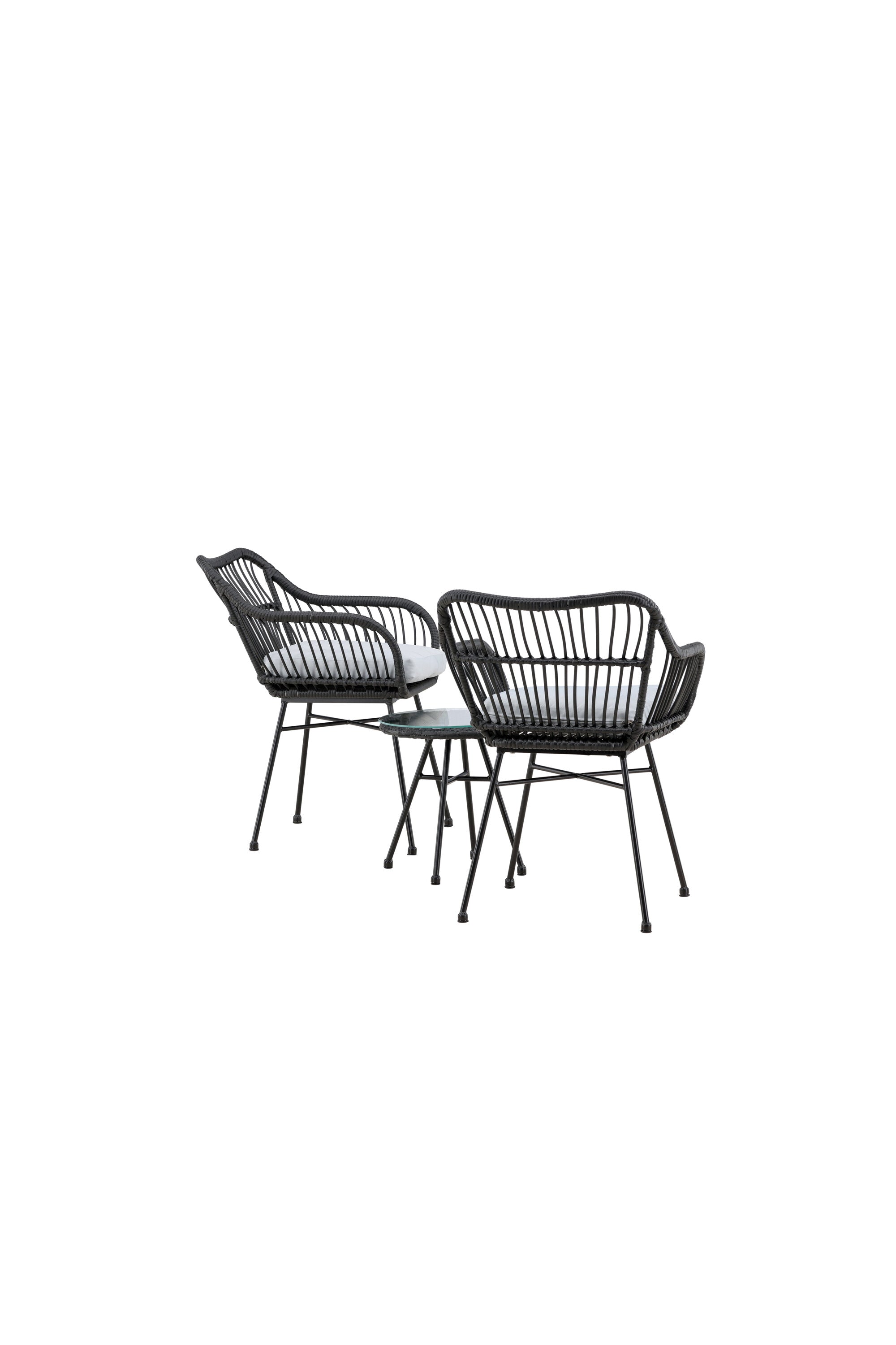 Viga Lounge Outdoorset ⌀40cm in Schwarz präsentiert im Onlineshop von KAQTU Design AG. Loungeset ist von Venture Home