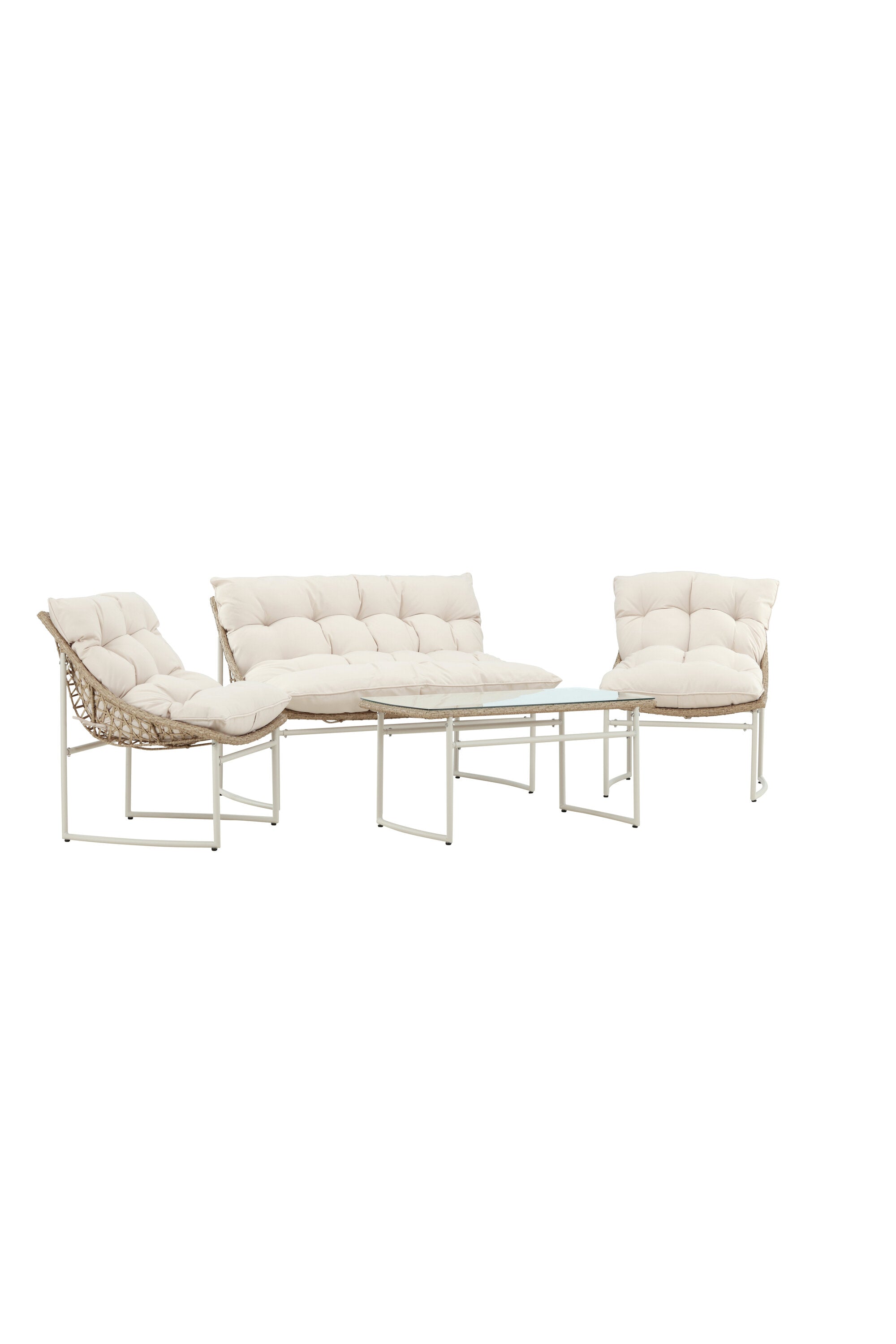 Tina Outdoor Sofa-Set in Weiss präsentiert im Onlineshop von KAQTU Design AG. Loungeset ist von Venture Home