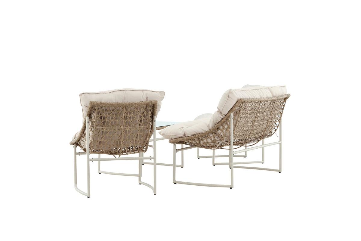Tina Outdoor Sofa-Set in Weiss präsentiert im Onlineshop von KAQTU Design AG. Loungeset ist von Venture Home