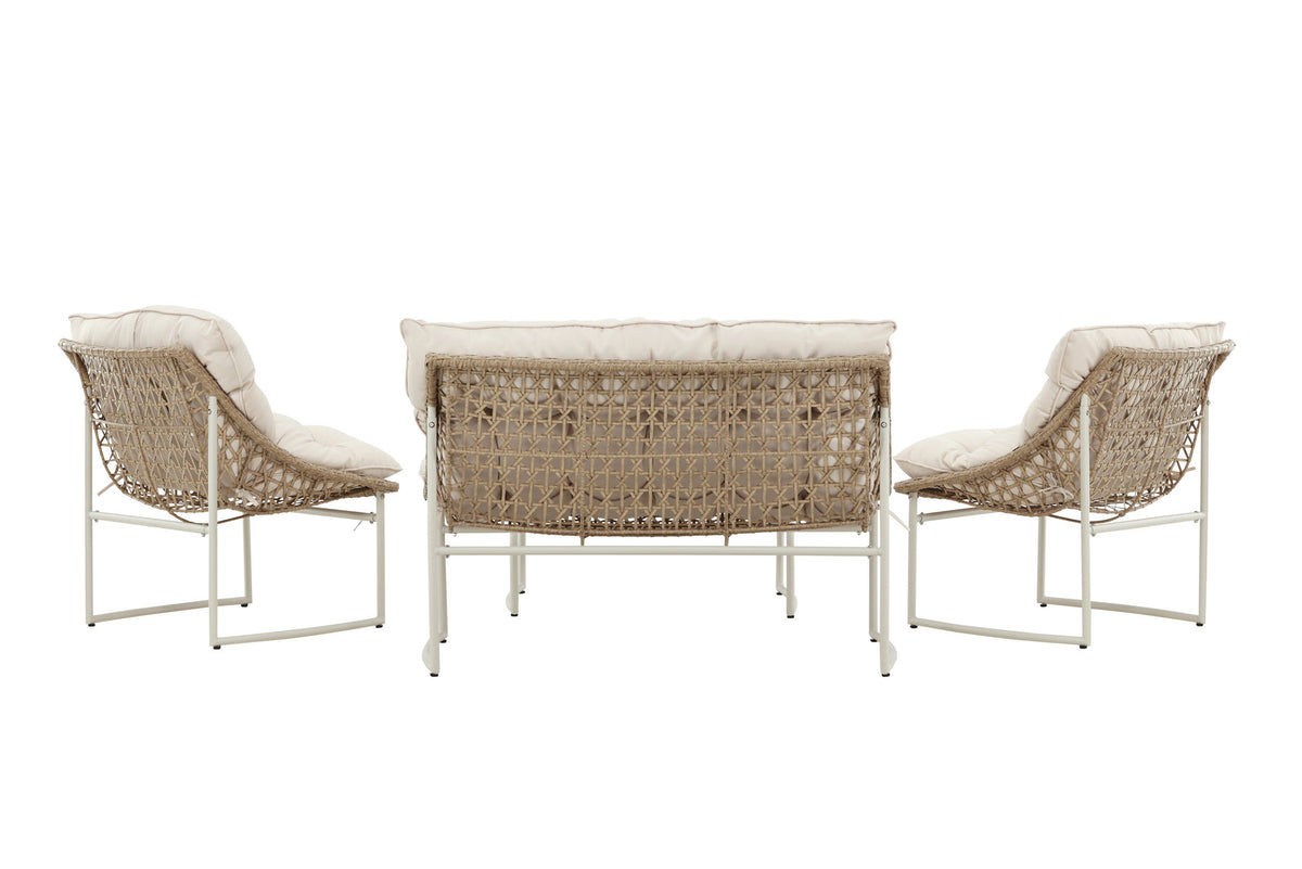 Tina Outdoor Sofa-Set in Weiss präsentiert im Onlineshop von KAQTU Design AG. Loungeset ist von Venture Home