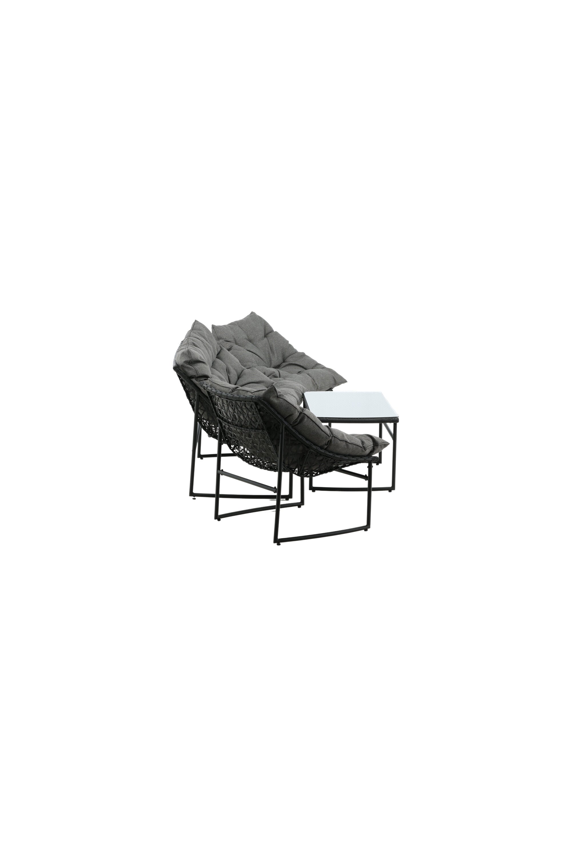 Tina Outdoor Sofa-Set in Schwarz präsentiert im Onlineshop von KAQTU Design AG. Loungeset ist von Venture Home