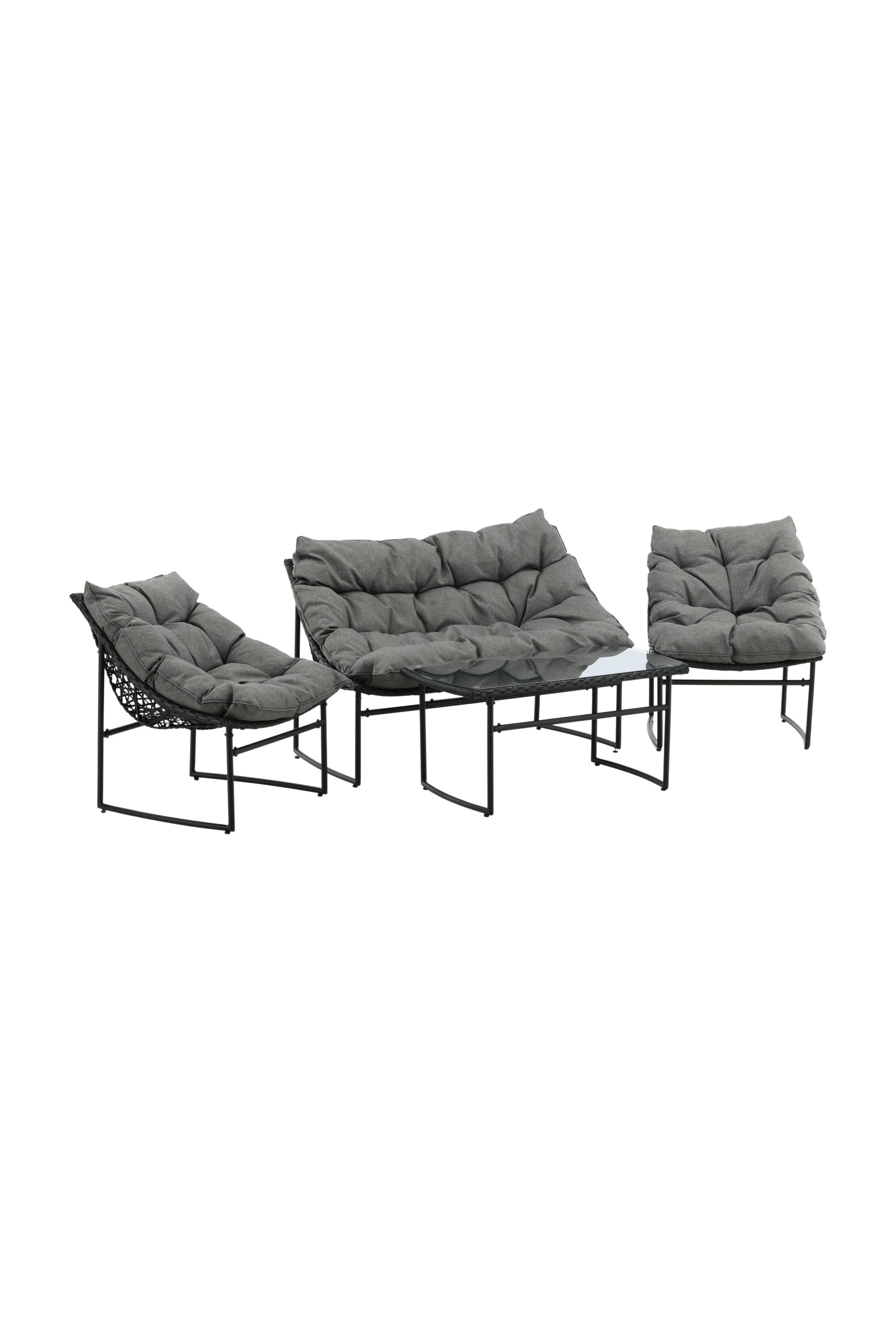 Tina Outdoor Sofa-Set in Schwarz präsentiert im Onlineshop von KAQTU Design AG. Loungeset ist von Venture Home