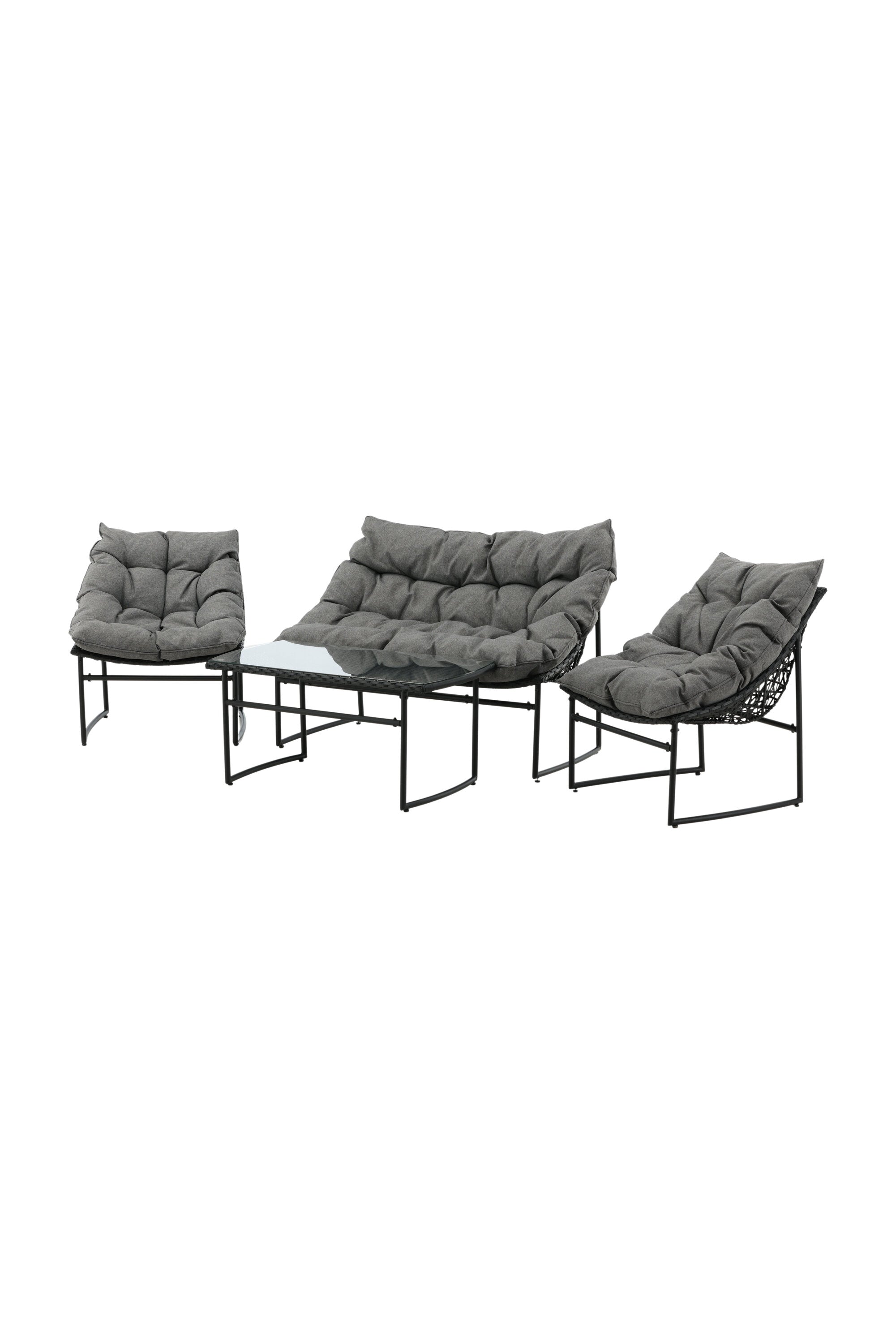 Tina Outdoor Sofa-Set in Schwarz präsentiert im Onlineshop von KAQTU Design AG. Loungeset ist von Venture Home