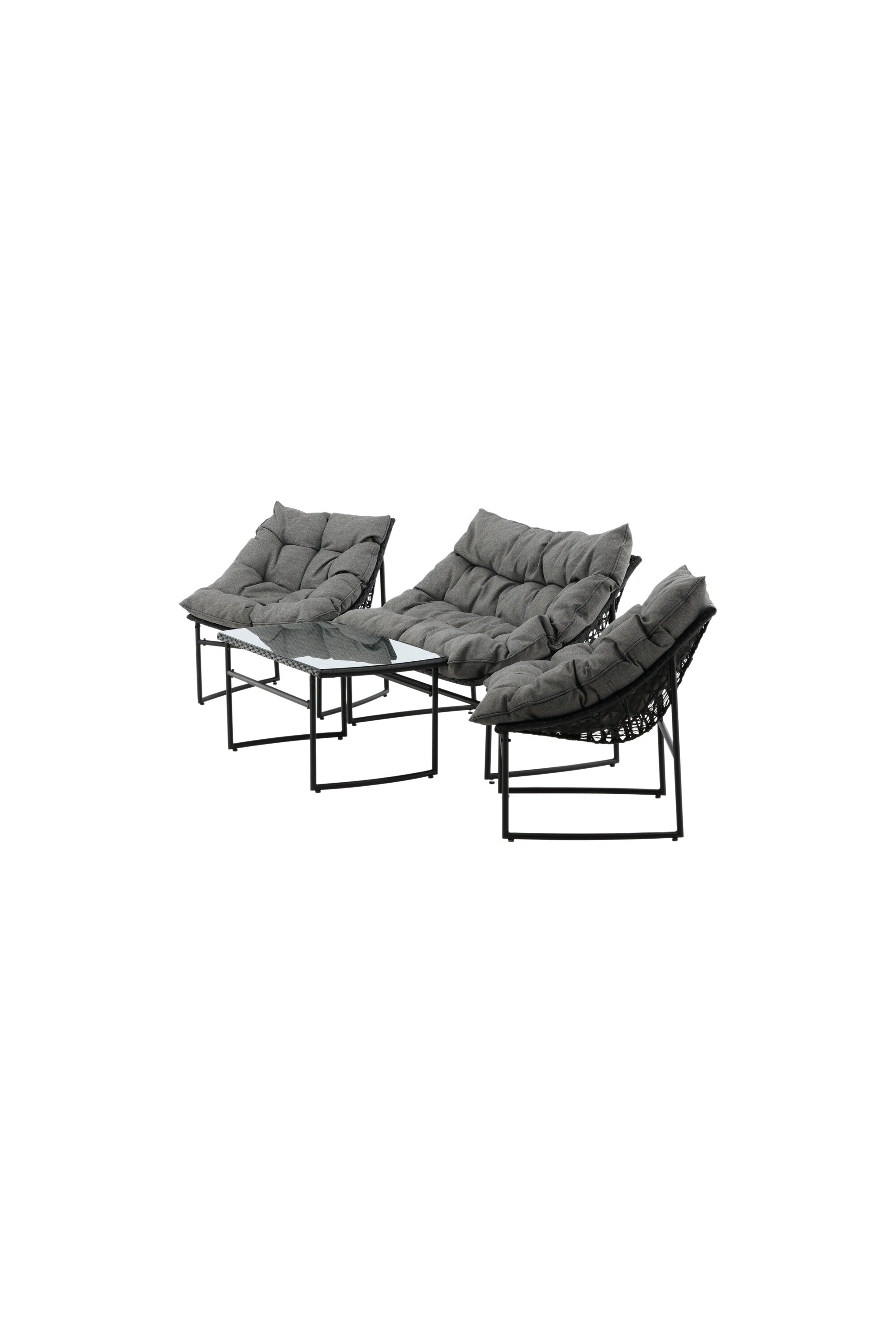 Tina Outdoor Sofa-Set in Schwarz präsentiert im Onlineshop von KAQTU Design AG. Loungeset ist von Venture Home