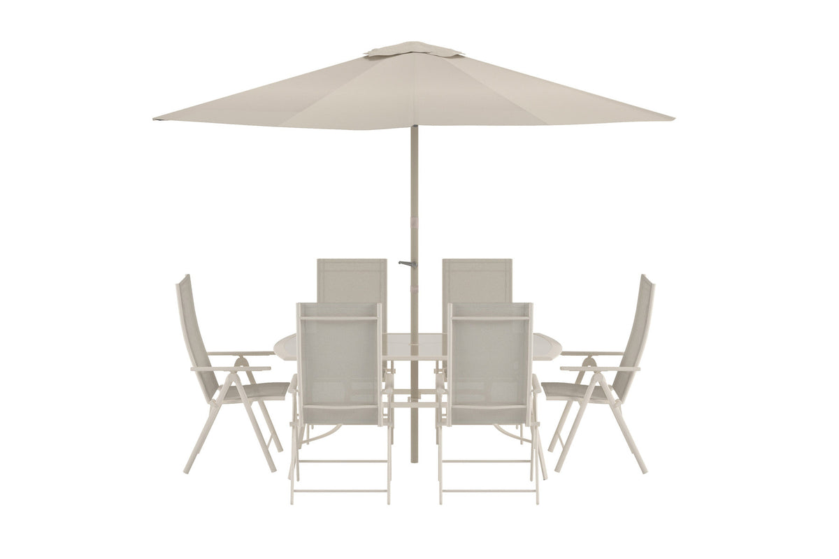 Brekki Dining Set in Beige präsentiert im Onlineshop von KAQTU Design AG. Gartentischset ist von Venture Home