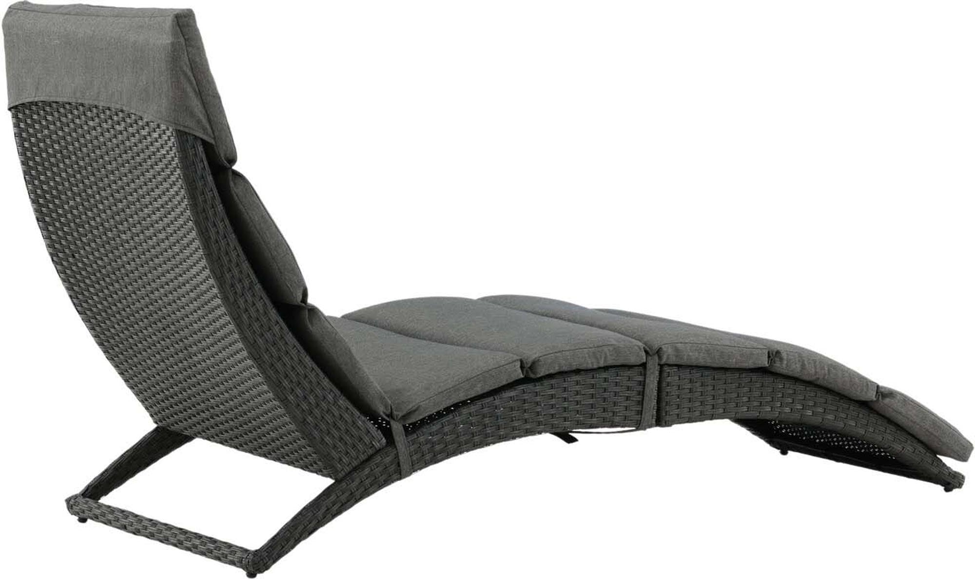 Archie Sun Lounge in Schwarz präsentiert im Onlineshop von KAQTU Design AG. Liegestuhl ist von Venture Home
