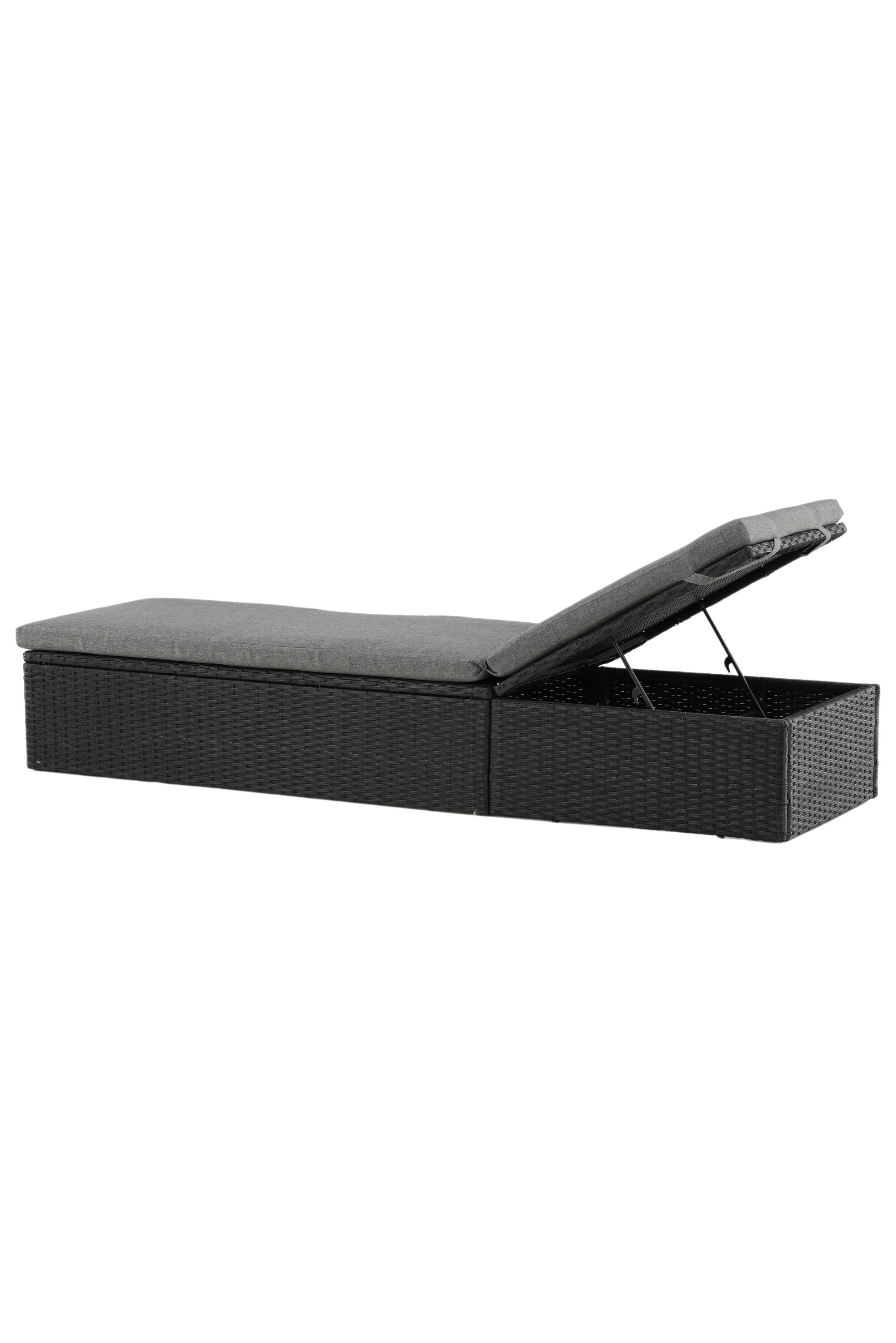 Quad Sonnenlounge in Schwarz präsentiert im Onlineshop von KAQTU Design AG. Liegestuhl ist von Venture Home