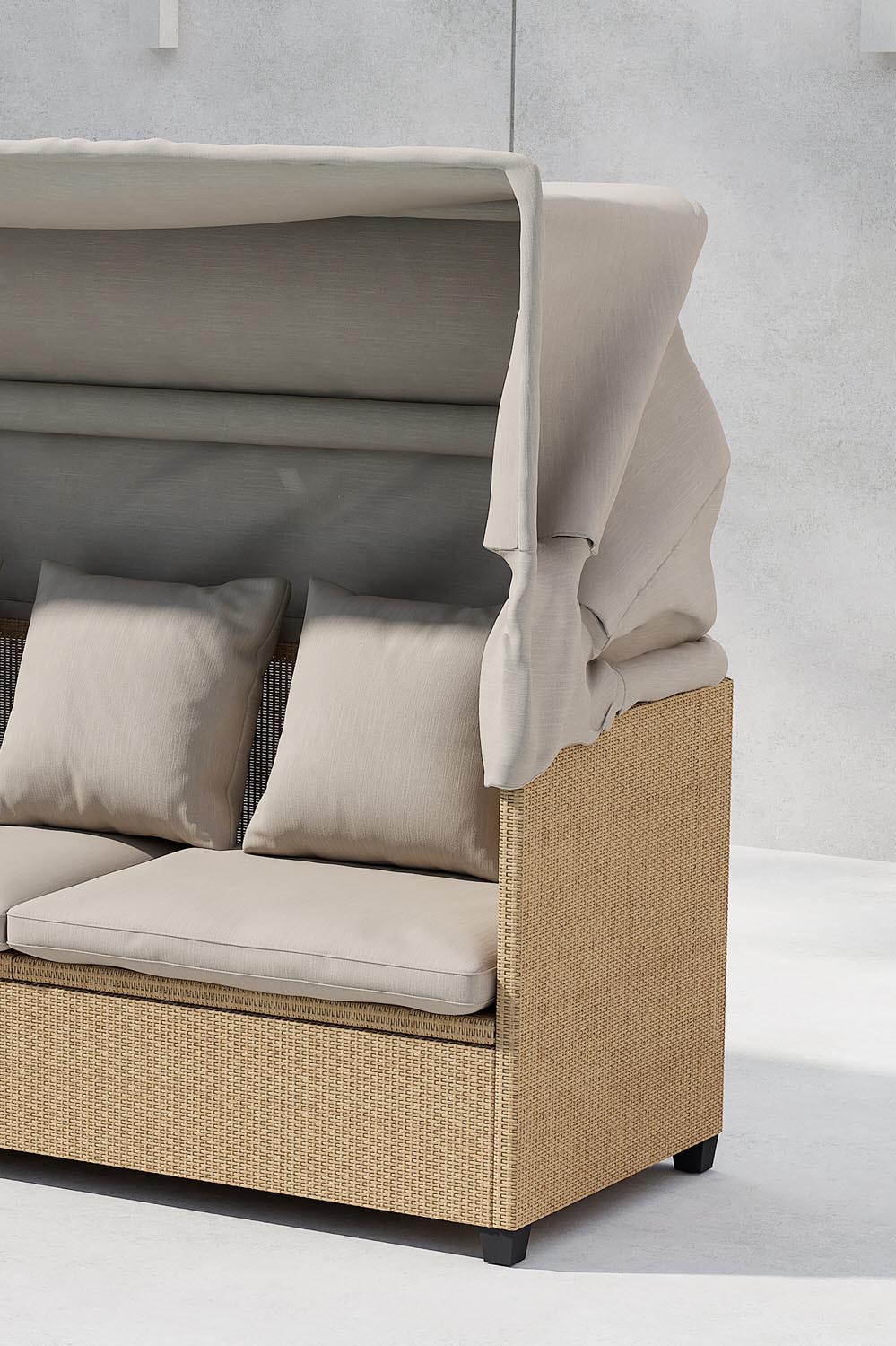 Nopy Sonnenlounge in Beige präsentiert im Onlineshop von KAQTU Design AG. Liegestuhl ist von Venture Home