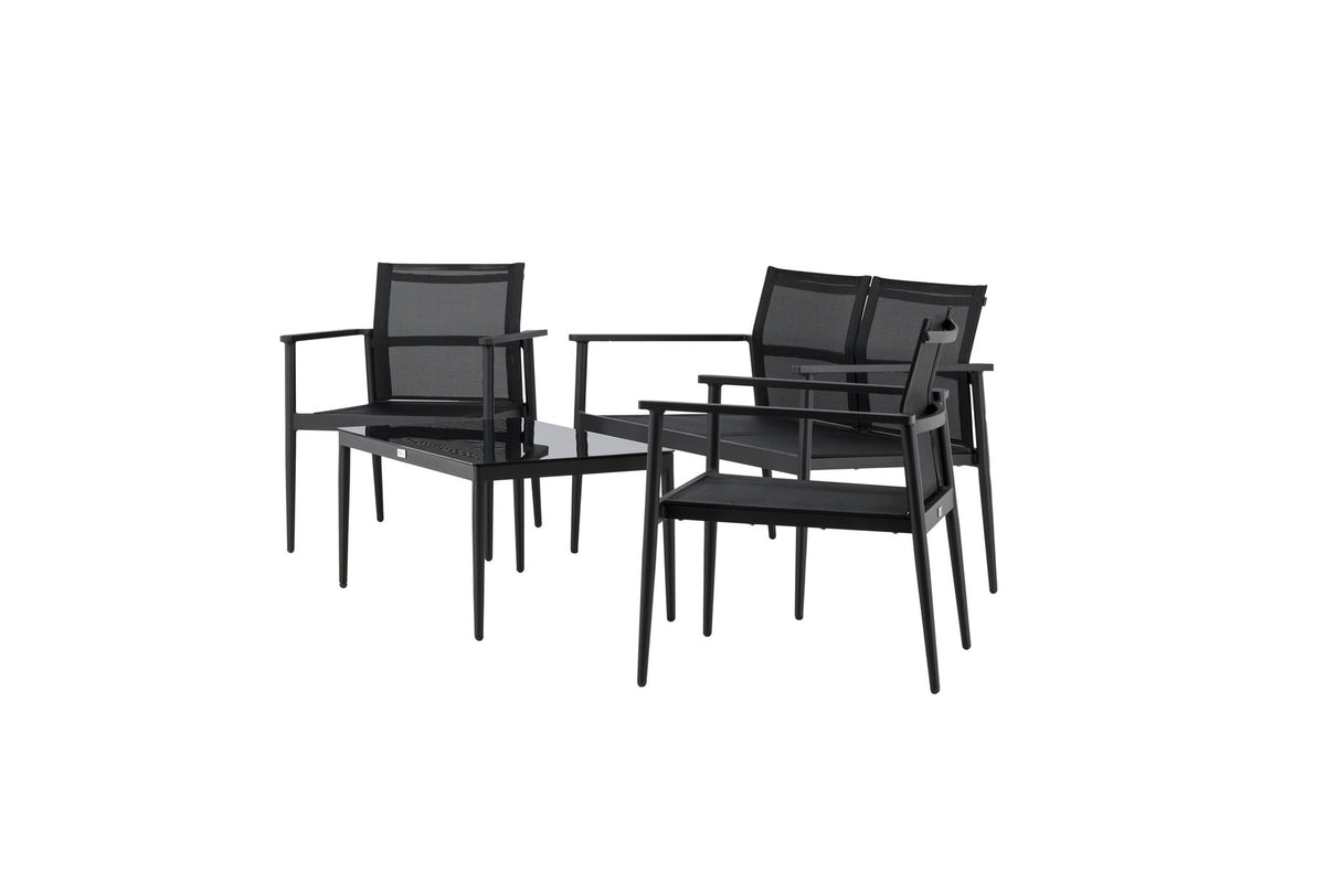 Break Sofa Outdoorset 90cm in Schwarz präsentiert im Onlineshop von KAQTU Design AG. Loungeset ist von Venture Home