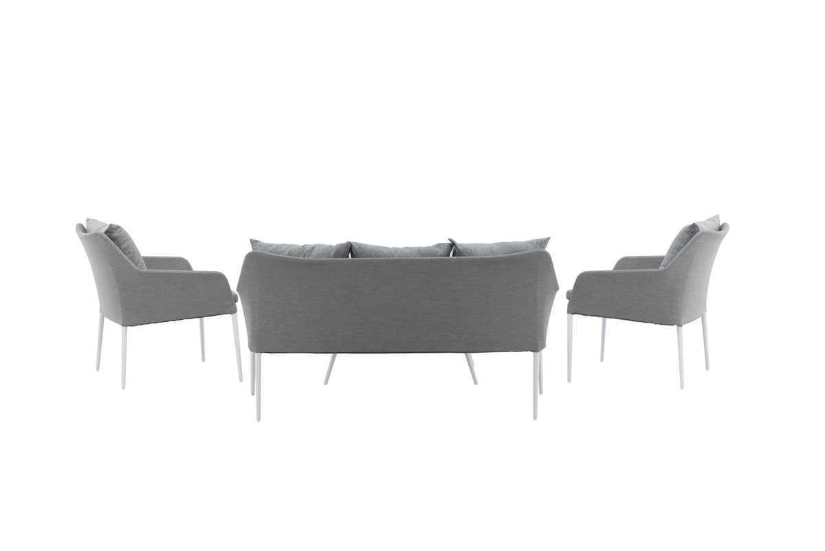 Spoga Sofagarnitur in Weiss/Grau präsentiert im Onlineshop von KAQTU Design AG. Loungeset ist von Venture Home