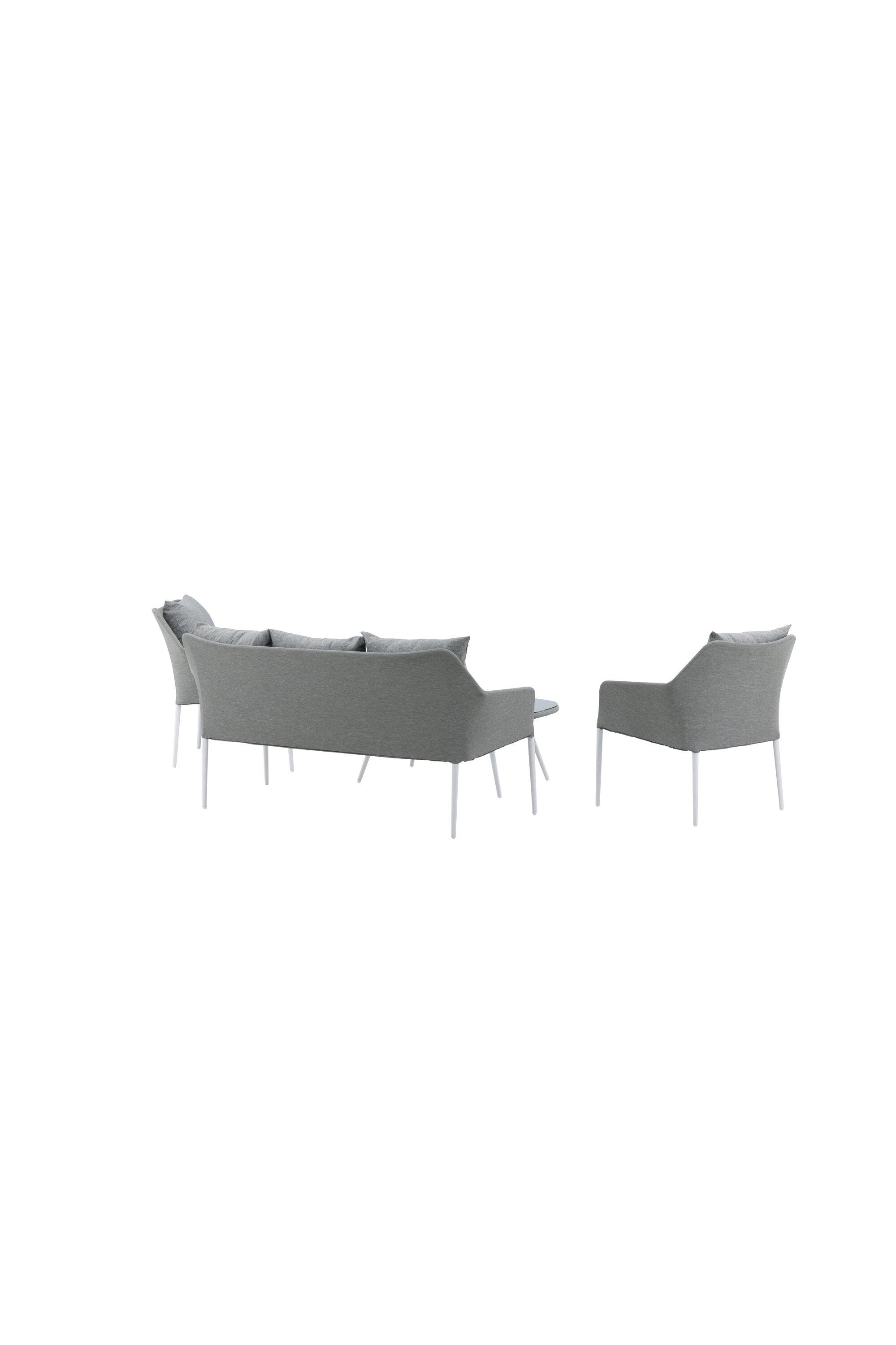 Spoga Sofagarnitur in Weiss/Grau präsentiert im Onlineshop von KAQTU Design AG. Loungeset ist von Venture Home