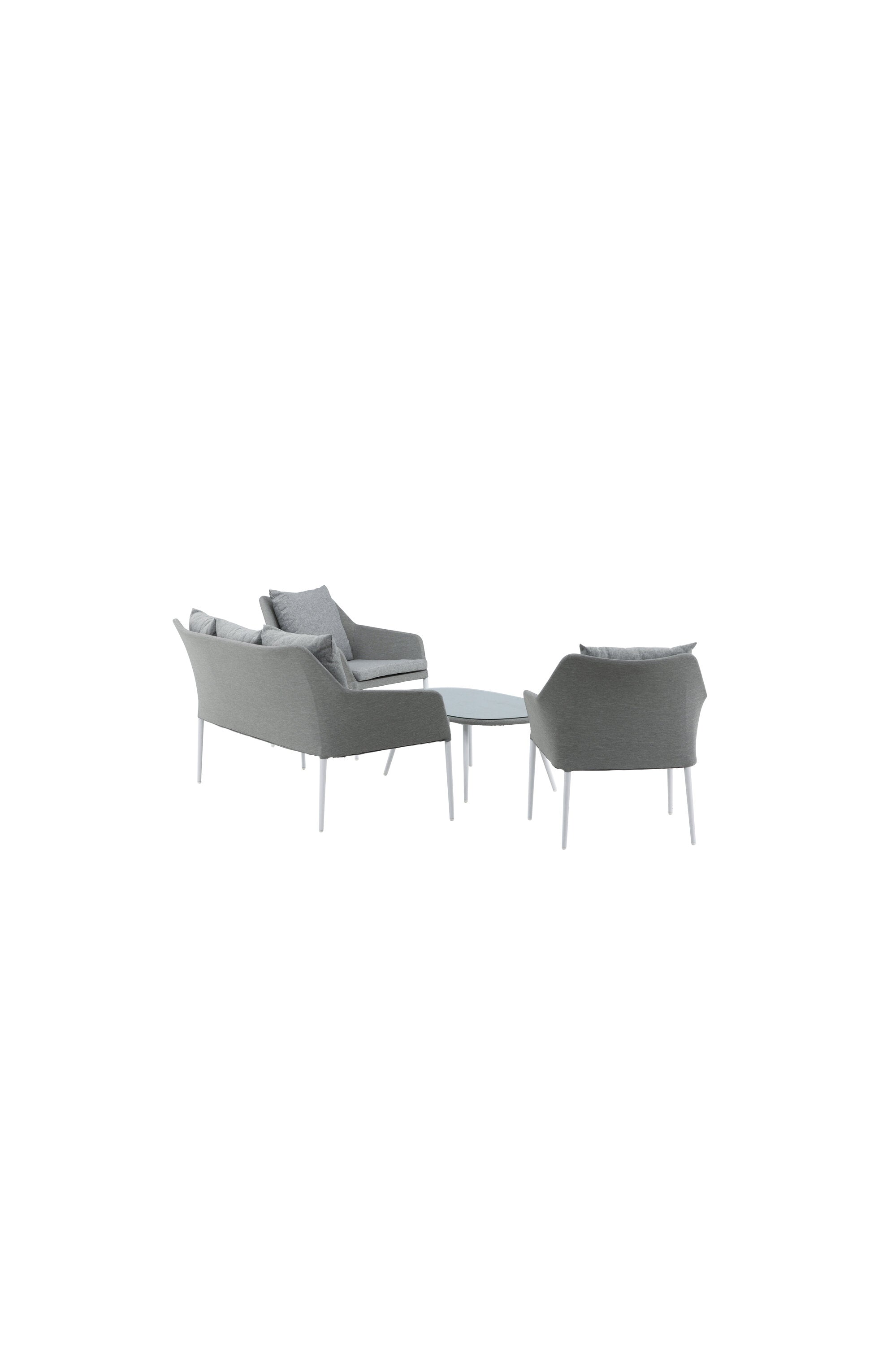 Spoga Sofagarnitur in Weiss/Grau präsentiert im Onlineshop von KAQTU Design AG. Loungeset ist von Venture Home