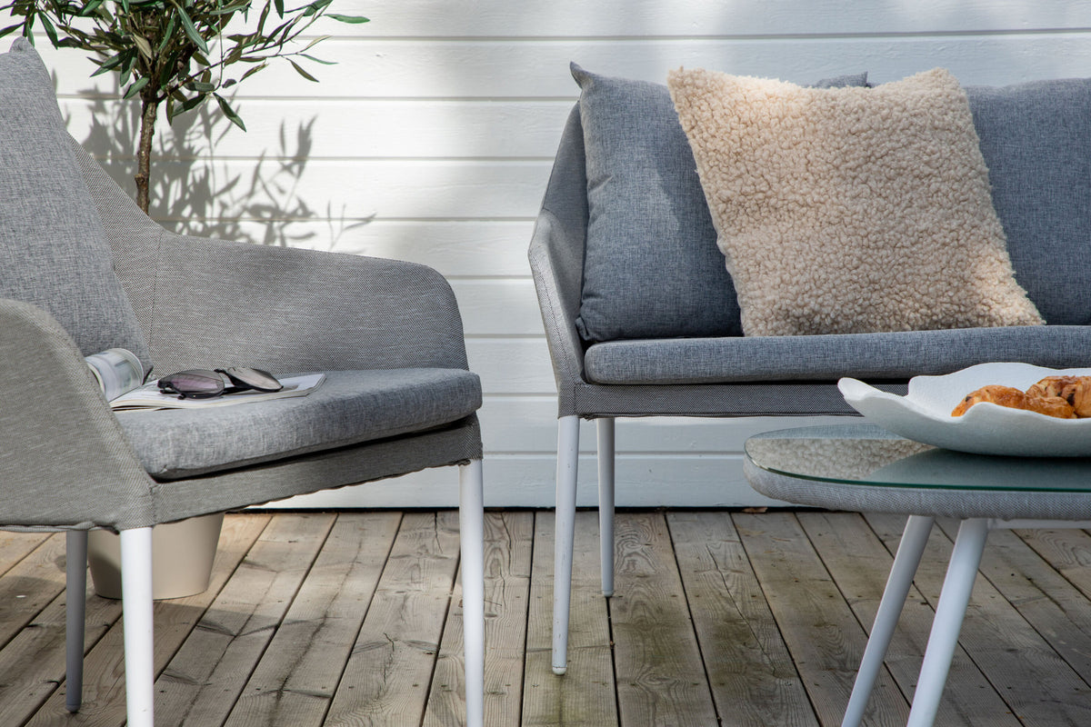 Spoga Sofagarnitur in Weiss/Grau präsentiert im Onlineshop von KAQTU Design AG. Loungeset ist von Venture Home