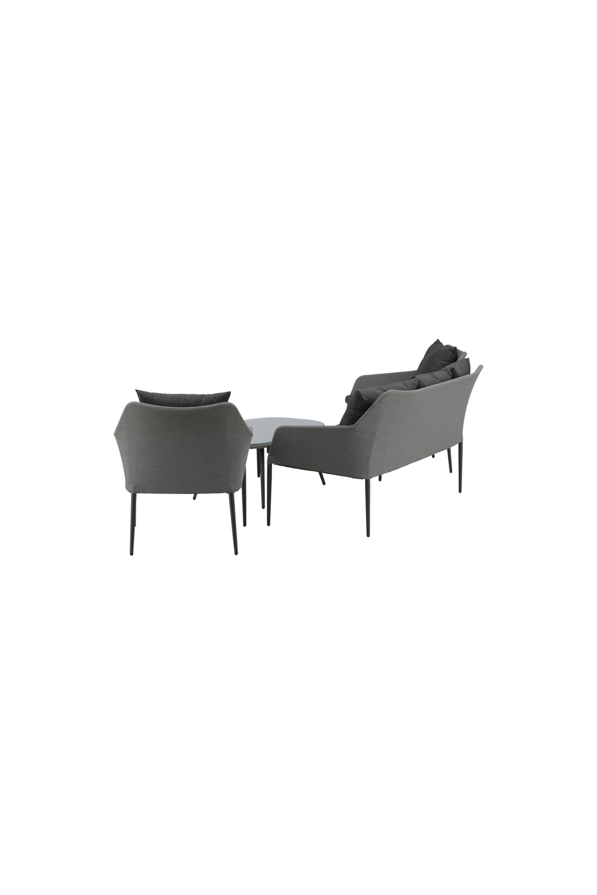 Spoga Sofagarnitur in Schwarz/Grau präsentiert im Onlineshop von KAQTU Design AG. Loungeset ist von Venture Home