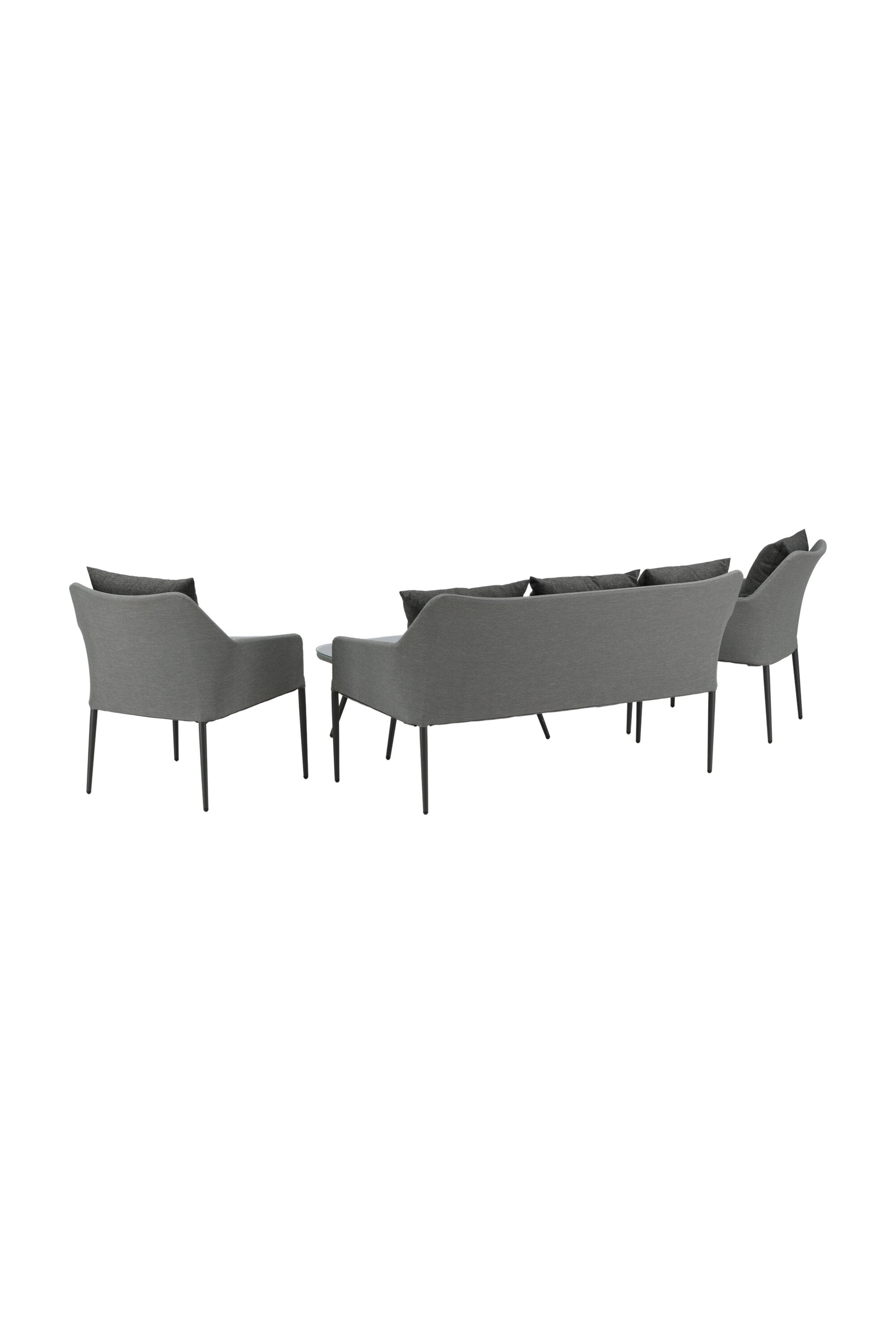 Spoga Sofagarnitur in Schwarz/Grau präsentiert im Onlineshop von KAQTU Design AG. Loungeset ist von Venture Home