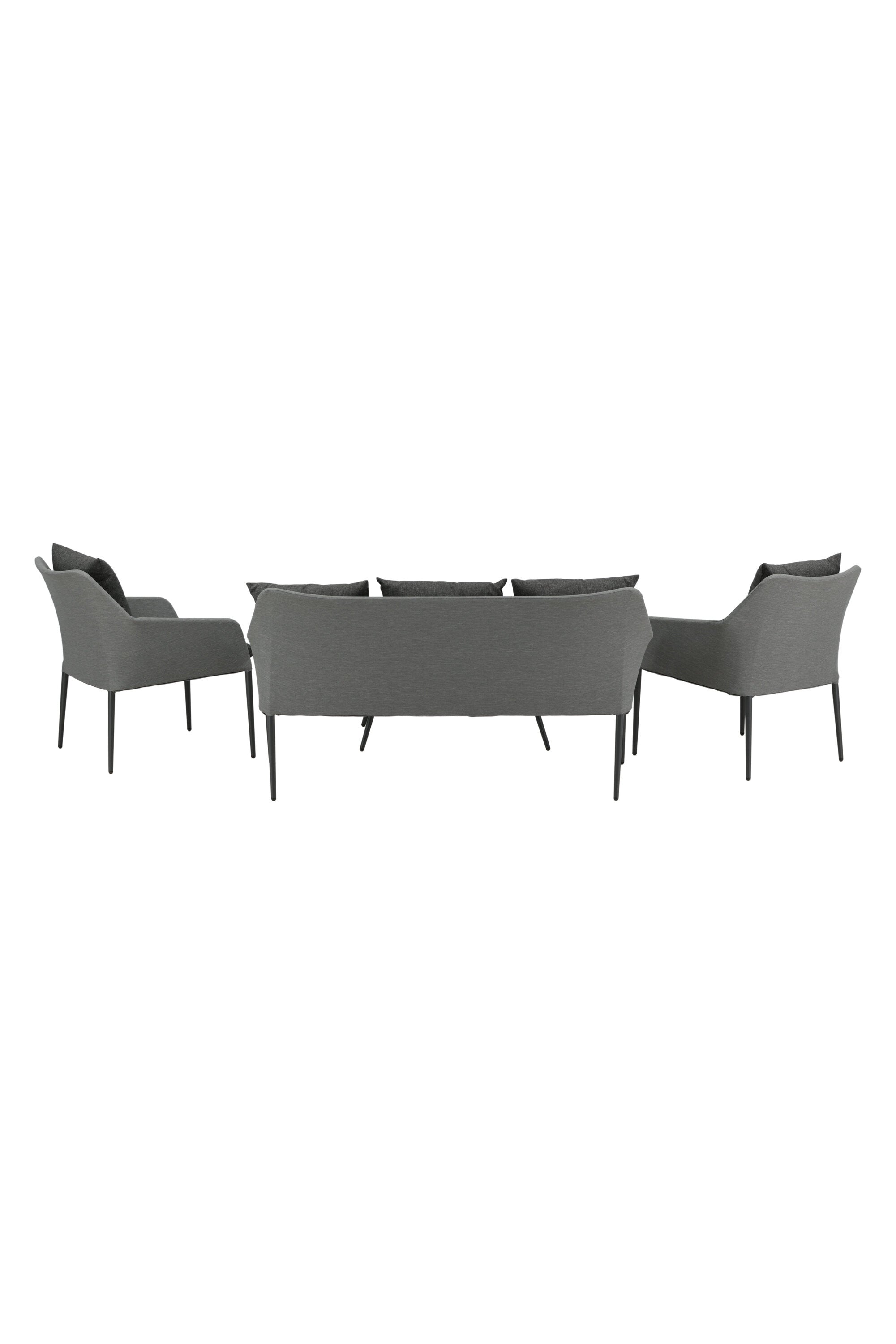 Spoga Sofagarnitur in Schwarz/Grau präsentiert im Onlineshop von KAQTU Design AG. Loungeset ist von Venture Home