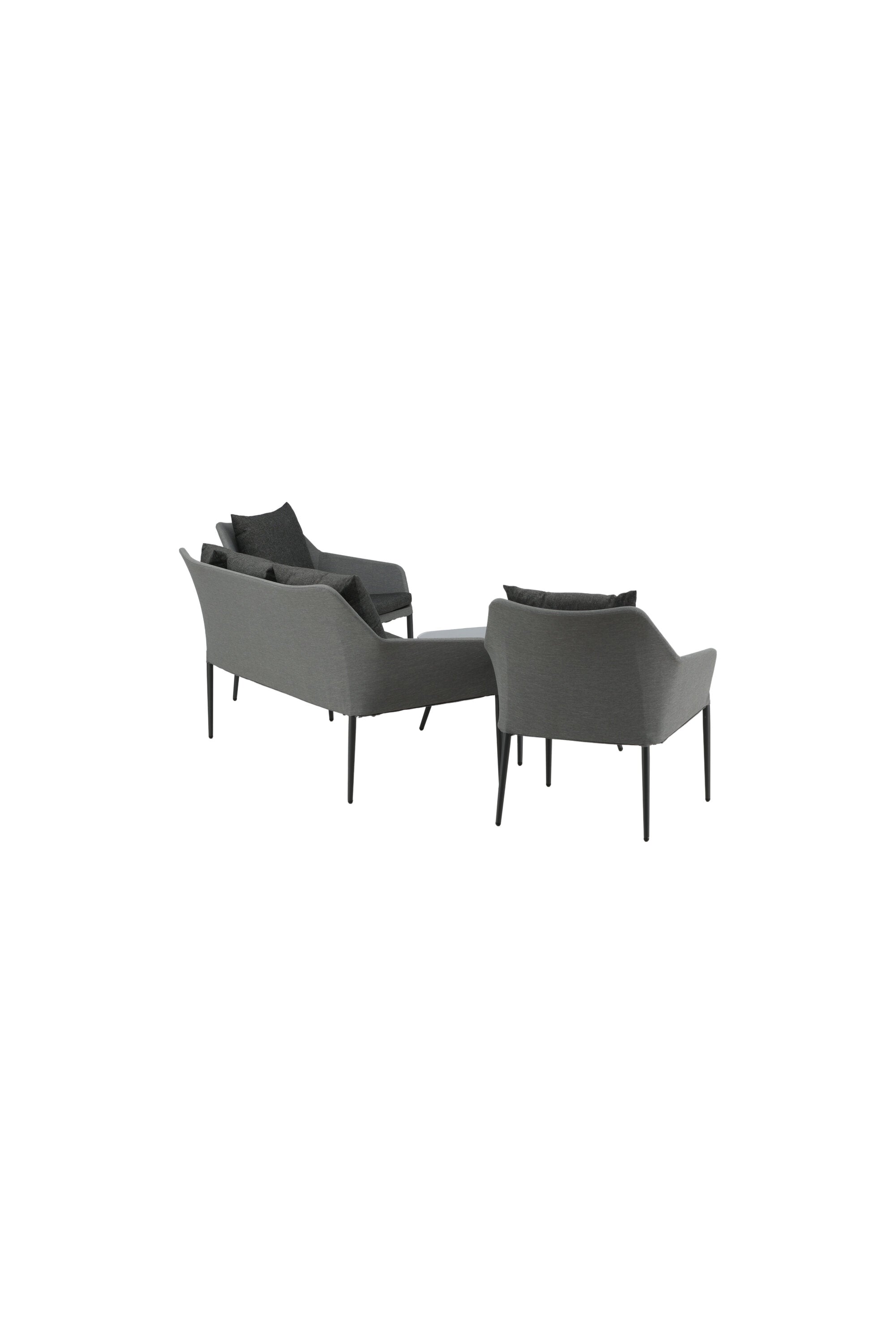 Spoga Sofagarnitur in Schwarz/Grau präsentiert im Onlineshop von KAQTU Design AG. Loungeset ist von Venture Home