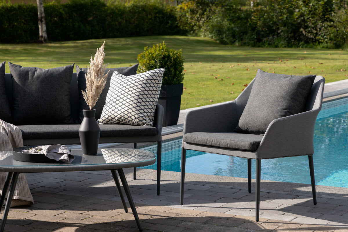 Spoga Sofagarnitur in Schwarz/Grau präsentiert im Onlineshop von KAQTU Design AG. Loungeset ist von Venture Home
