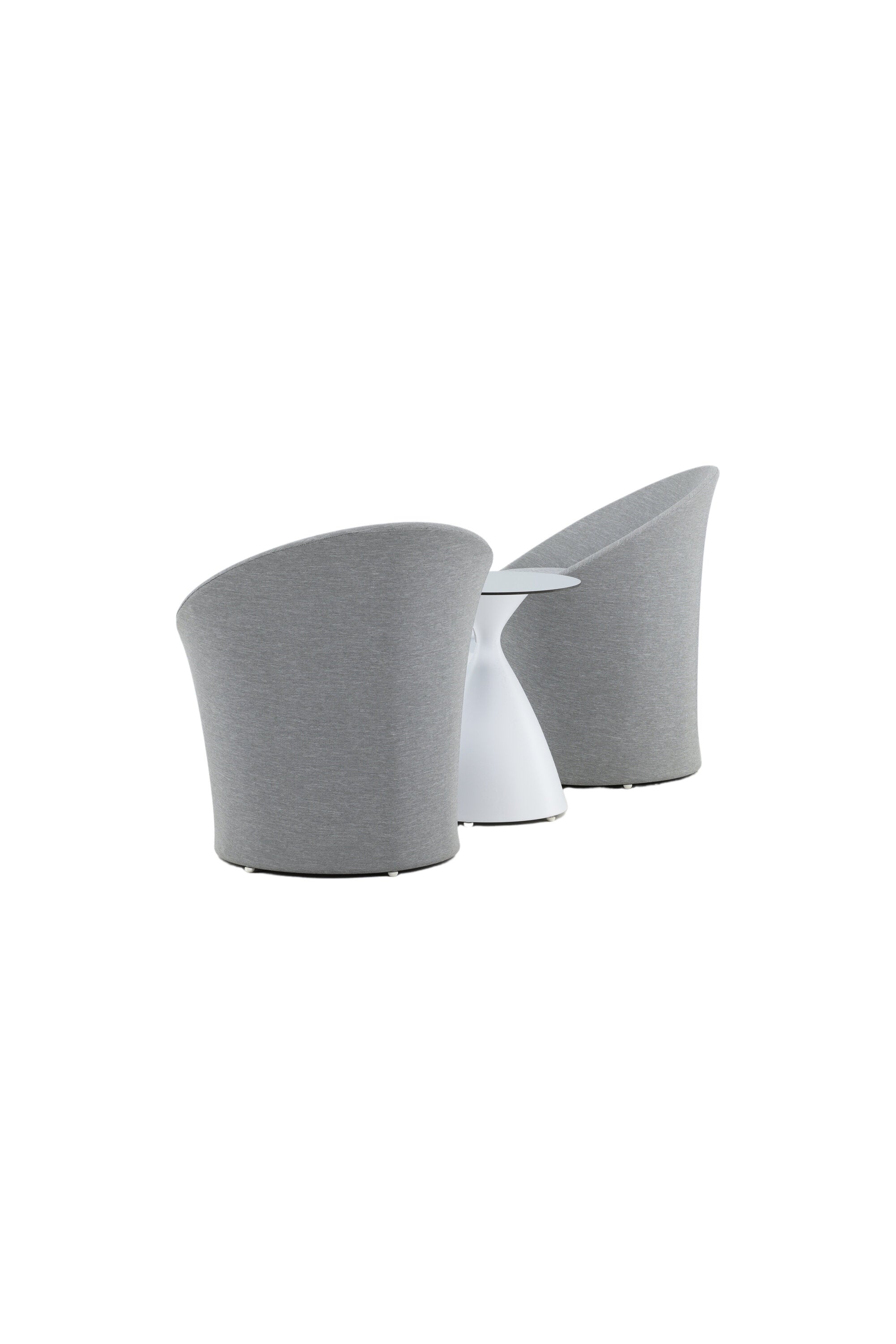 Spoga Lounge Outdoorset ⌀40cm in Weiss/Grau präsentiert im Onlineshop von KAQTU Design AG. Loungeset ist von Venture Home