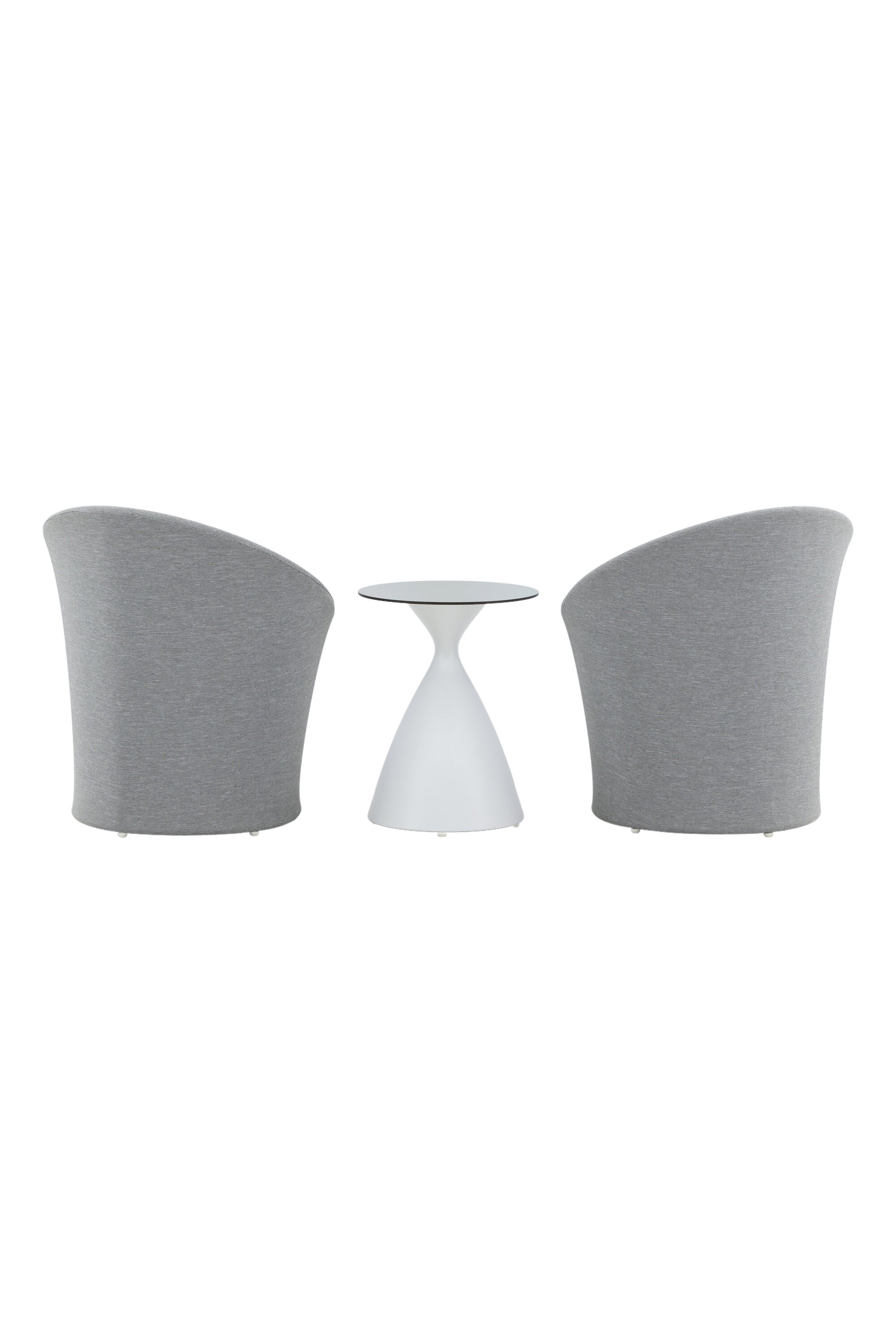 Spoga Lounge Outdoorset ⌀40cm in Weiss/Grau präsentiert im Onlineshop von KAQTU Design AG. Loungeset ist von Venture Home