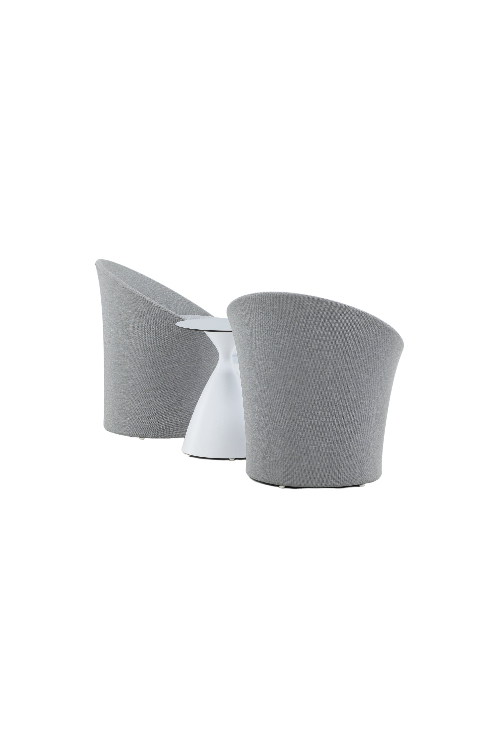 Spoga Lounge Outdoorset ⌀40cm in Weiss/Grau präsentiert im Onlineshop von KAQTU Design AG. Loungeset ist von Venture Home