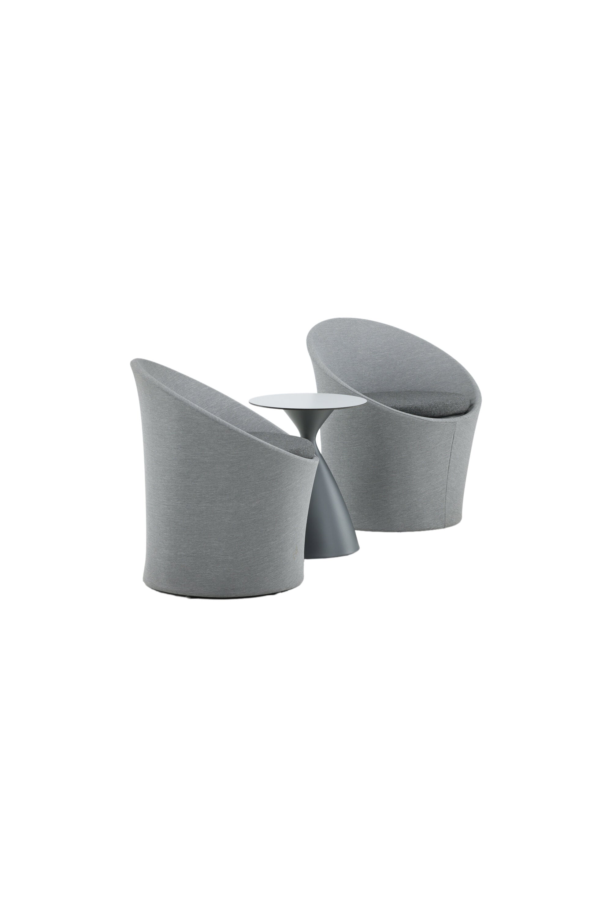 Spoga Lounge Outdoorset ⌀40cm in Schwarz/Grau präsentiert im Onlineshop von KAQTU Design AG. Loungeset ist von Venture Home