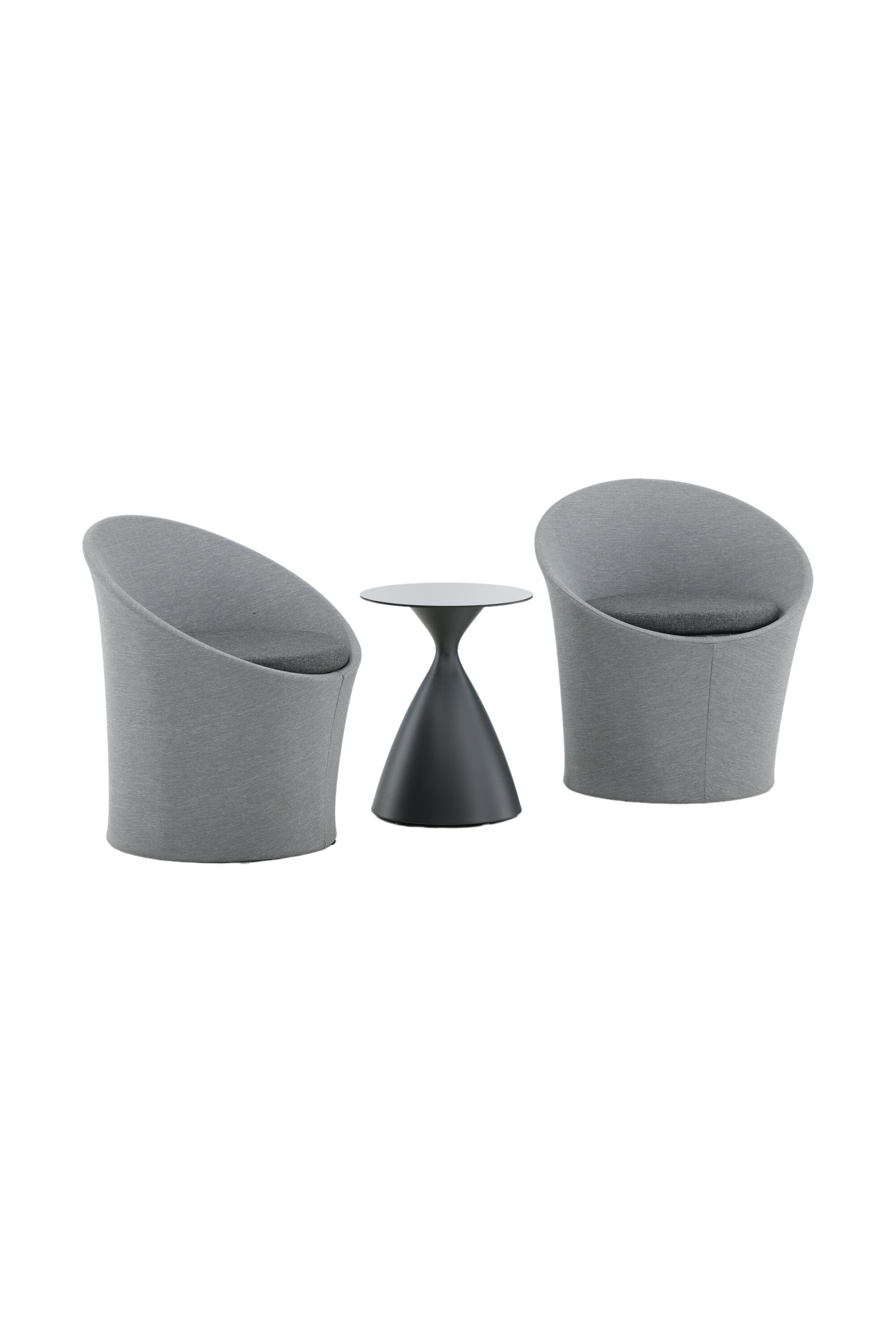 Spoga Lounge Outdoorset ⌀40cm in Schwarz/Grau präsentiert im Onlineshop von KAQTU Design AG. Loungeset ist von Venture Home