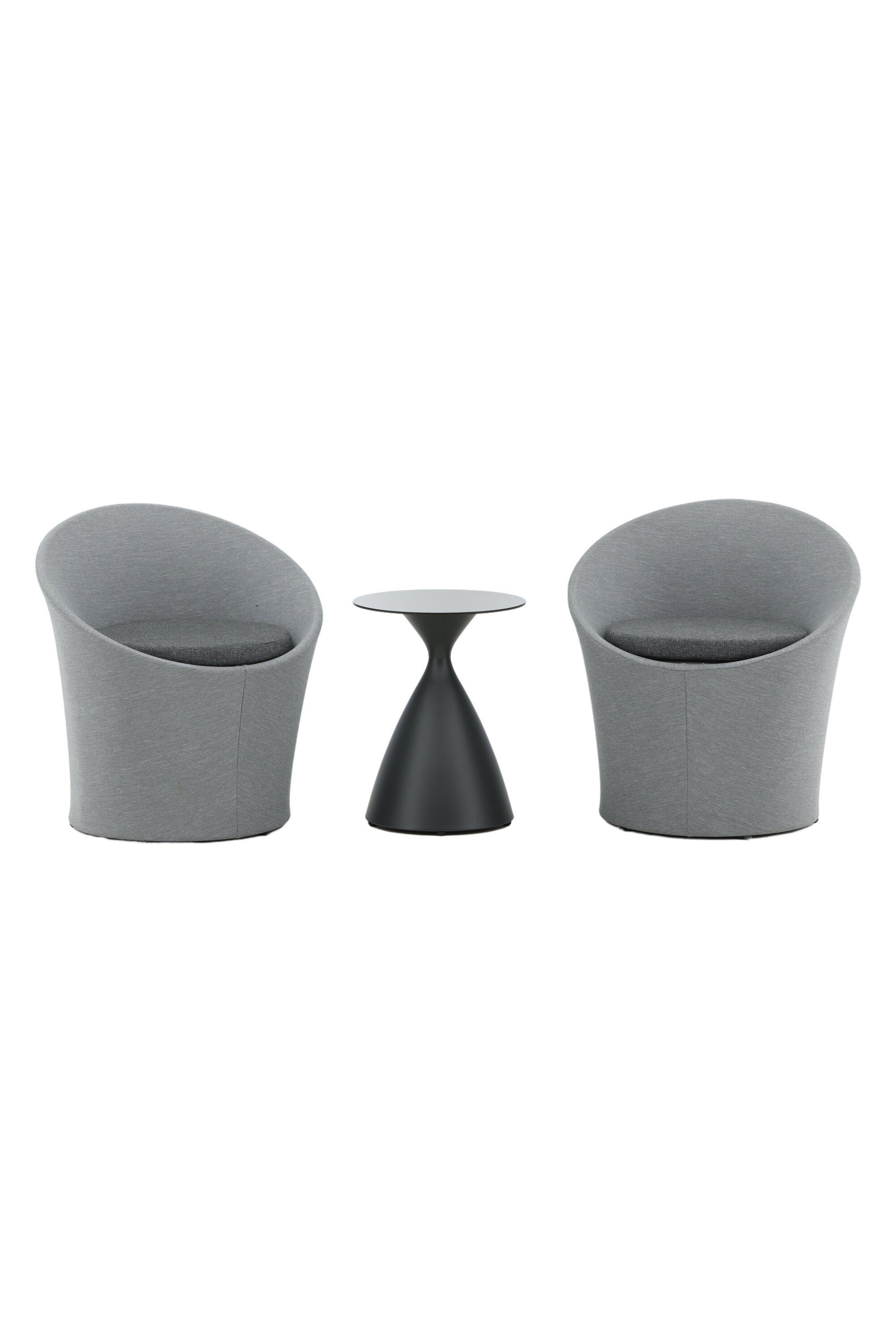 Spoga Lounge Outdoorset ⌀40cm in Schwarz/Grau präsentiert im Onlineshop von KAQTU Design AG. Loungeset ist von Venture Home