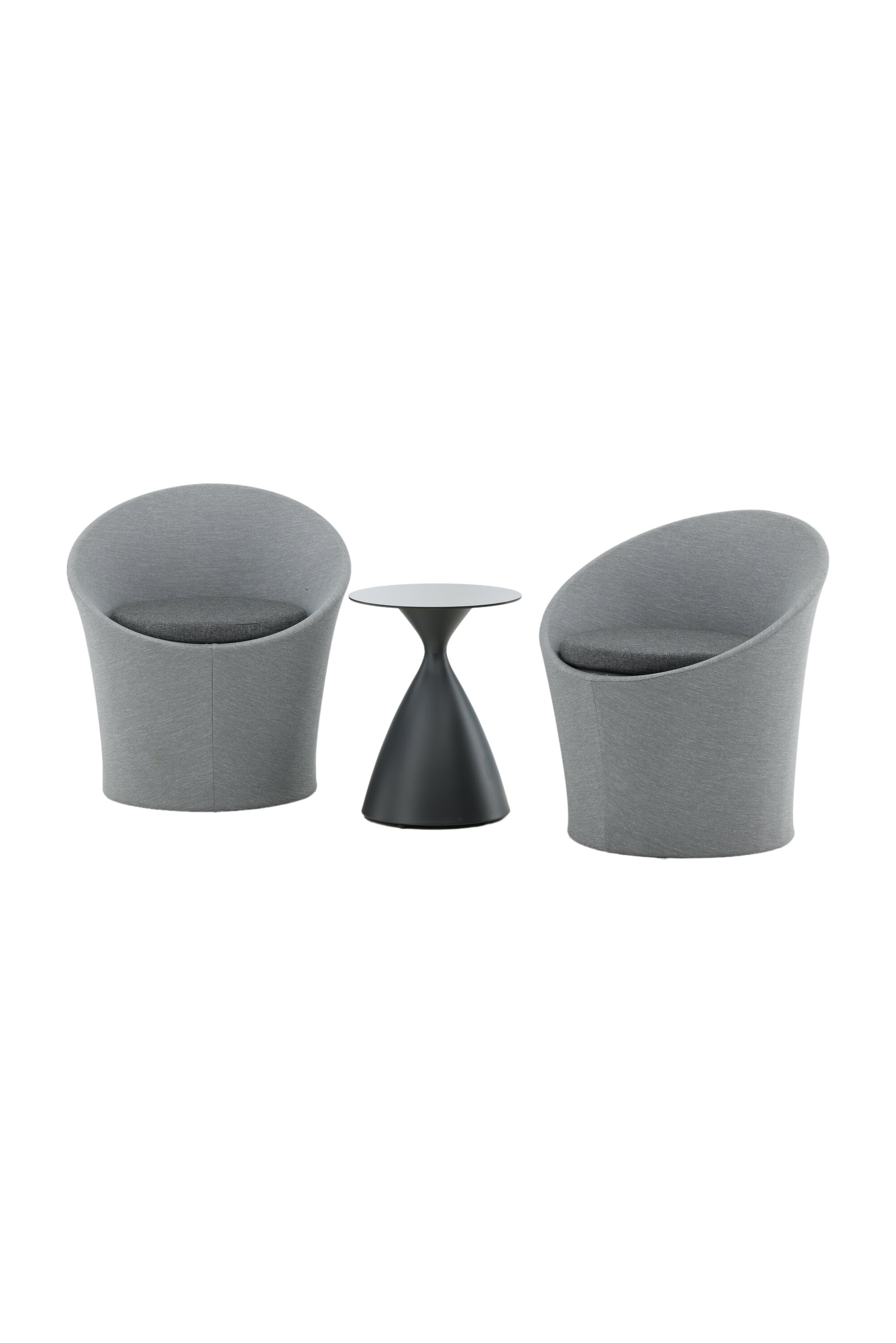 Spoga Lounge Outdoorset ⌀40cm in Schwarz/Grau präsentiert im Onlineshop von KAQTU Design AG. Loungeset ist von Venture Home