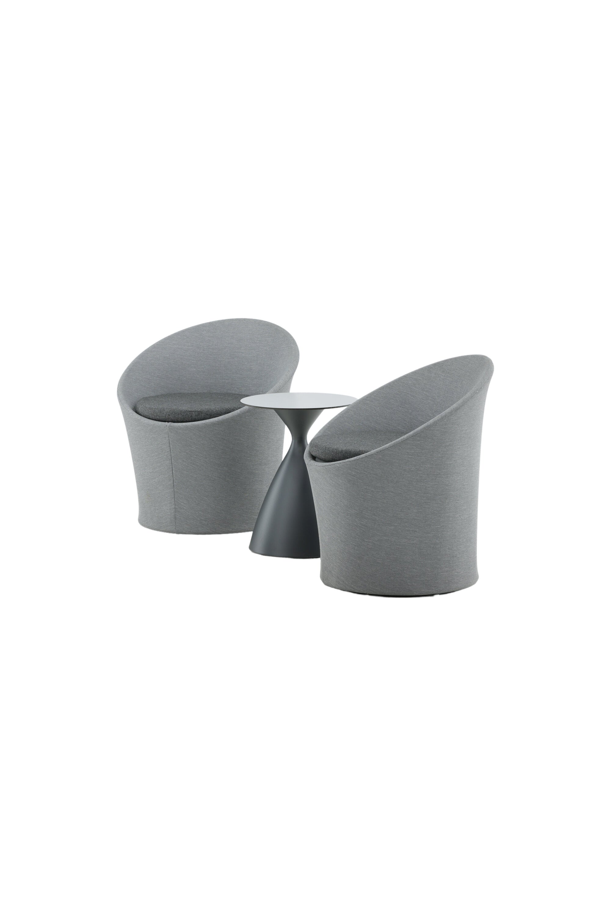 Spoga Lounge Outdoorset ⌀40cm in Schwarz/Grau präsentiert im Onlineshop von KAQTU Design AG. Loungeset ist von Venture Home